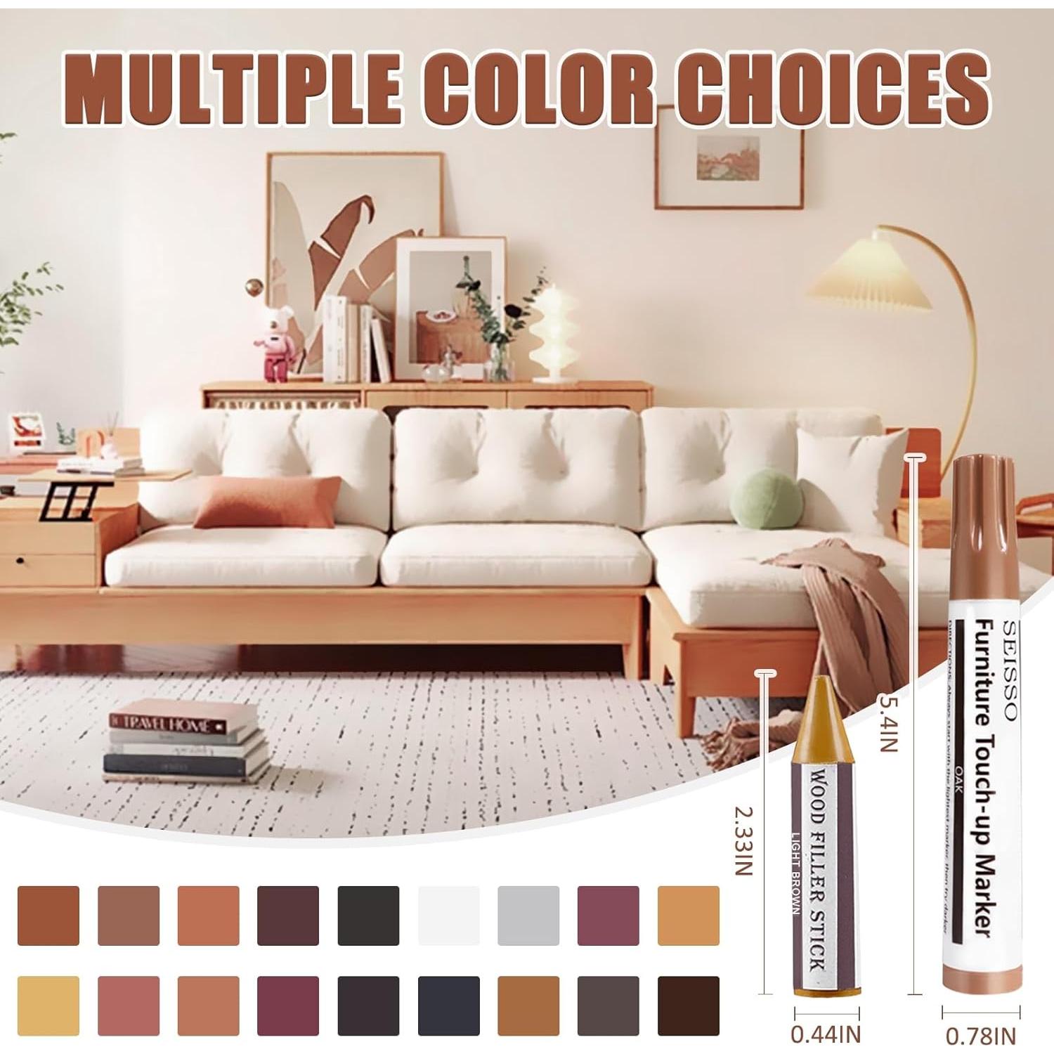 Kit de Reparación de Muebles SEISSO 39 Piezas - 18 Colores