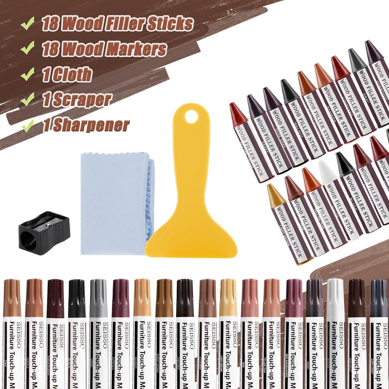 Kit de Reparación de Muebles SEISSO 39 Piezas - 18 Colores