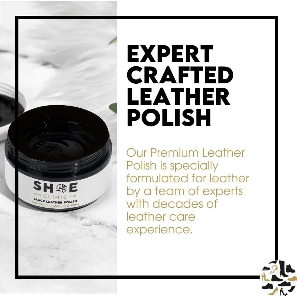 Pulimento de Cuero Shoe Clinic 96g - Neutro, Negro, Marrón, Burdeos