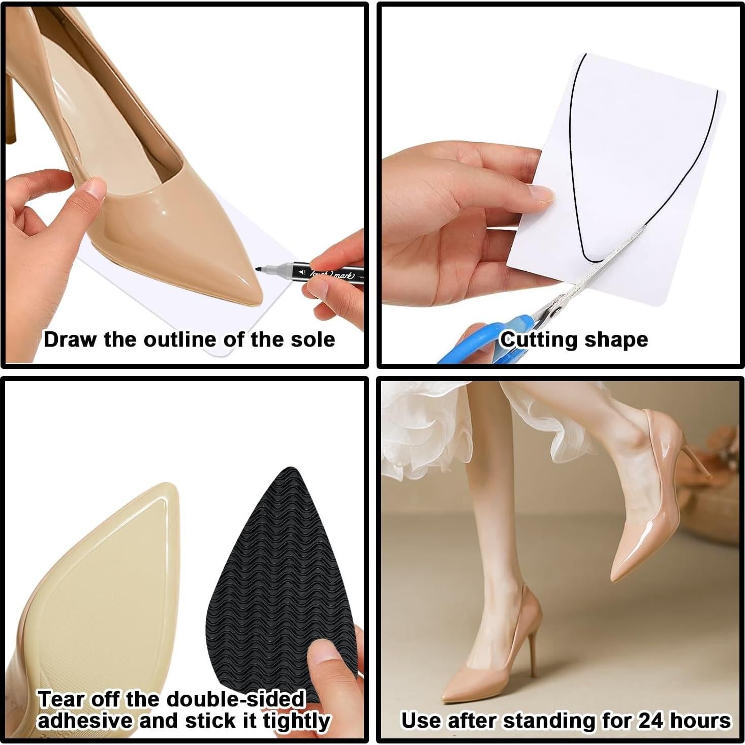 Protectores de Suela de Zapato MaifuerMall 10x15cm Goma Antideslizante