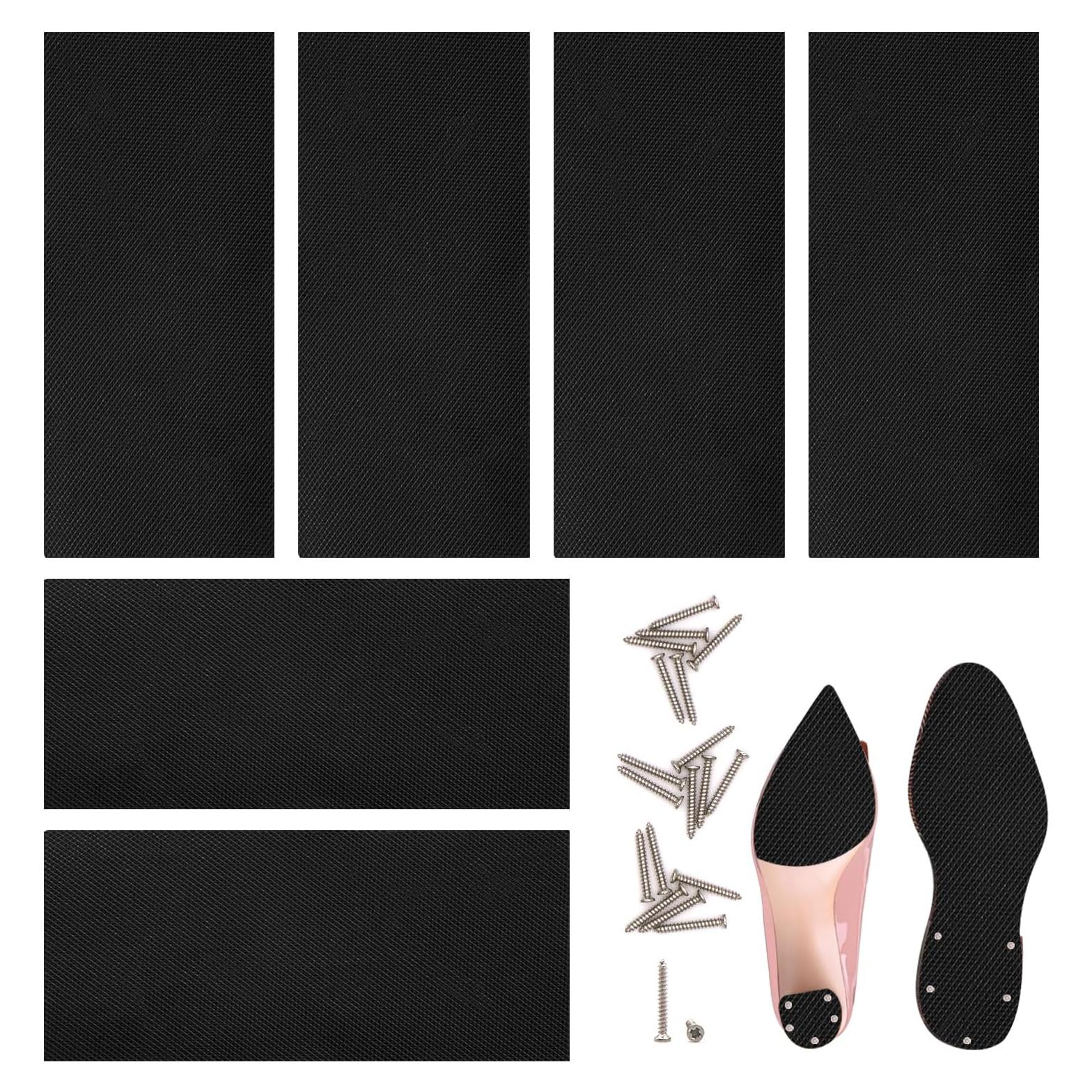 Protectores de Suela de Zapato 6 Pcs Goma Antideslizante 10x25cm