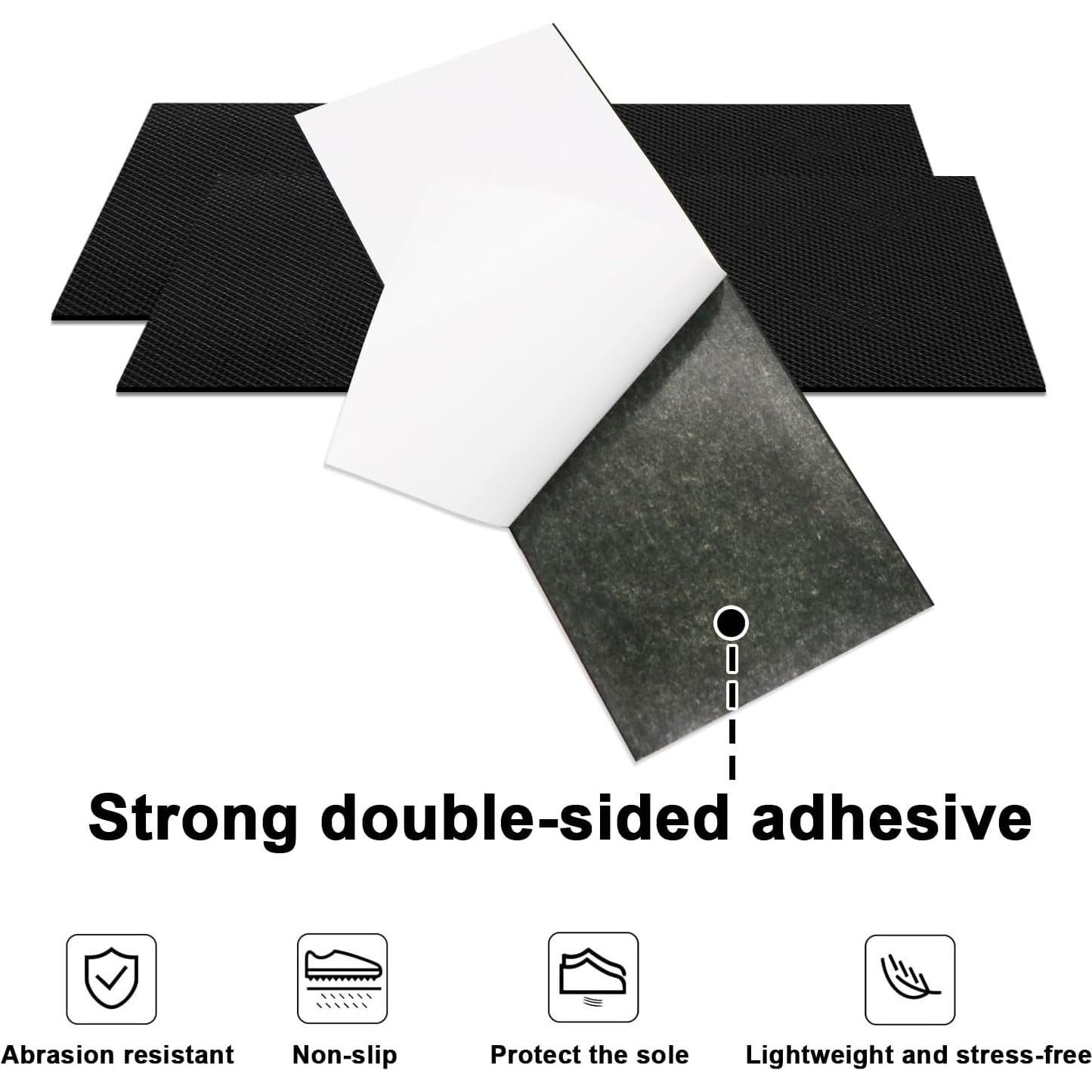 Protectores de Suela de Zapato 6 Pcs Goma Antideslizante 10x25cm