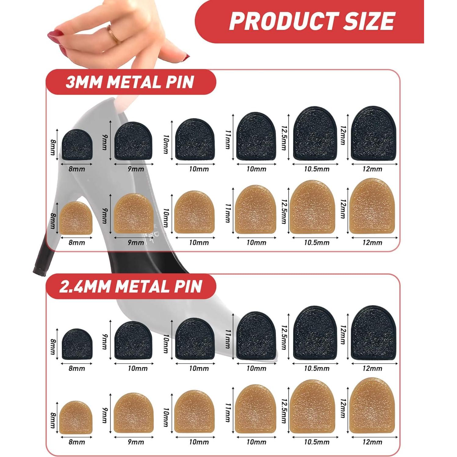 Kit de Reemplazo de Puntas de Tacón TRIZILLA 24 Pairs