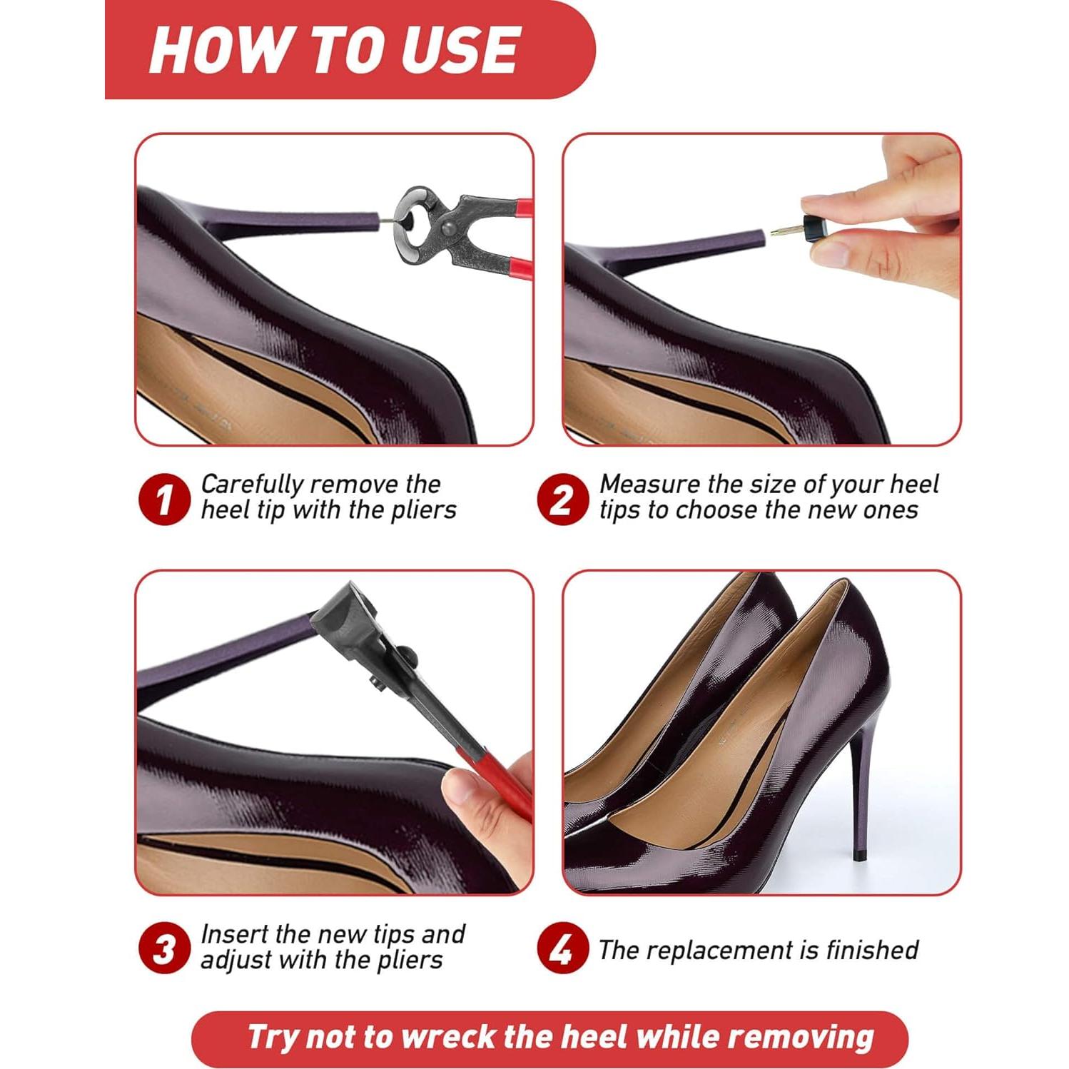 Kit de Reemplazo de Puntas de Tacón TRIZILLA 24 Pairs