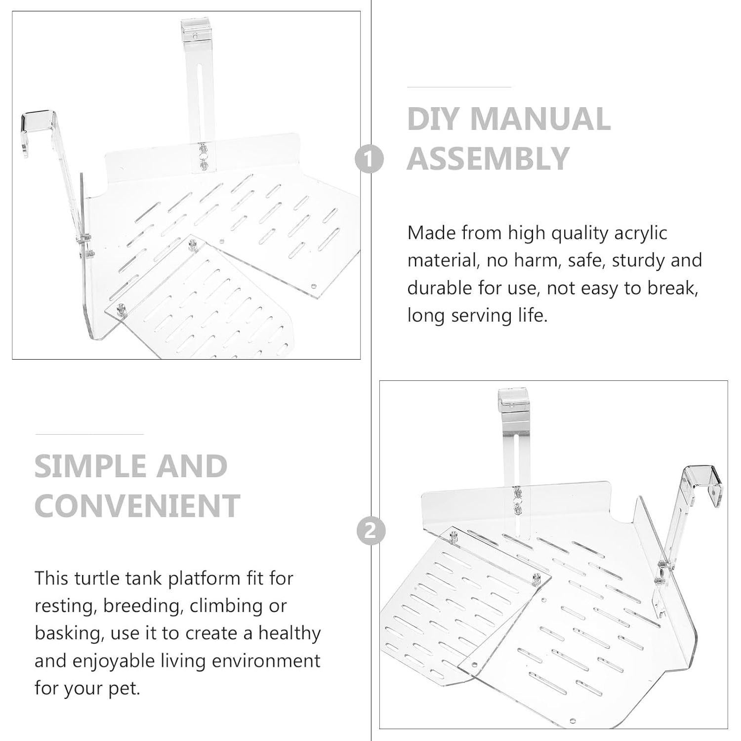 Plataforma de descanso para tortugas VANZACK 29x22 cm acrílico