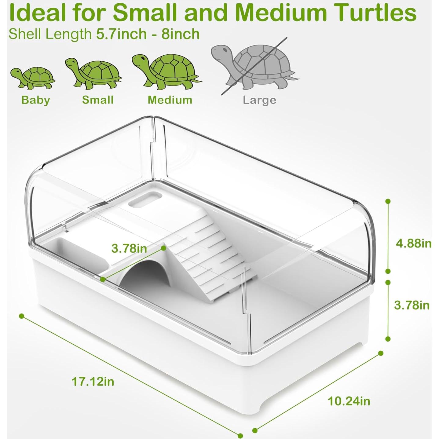 Kit de Hábitat para Tortugas Clioran 43.5x26x22cm Acuario