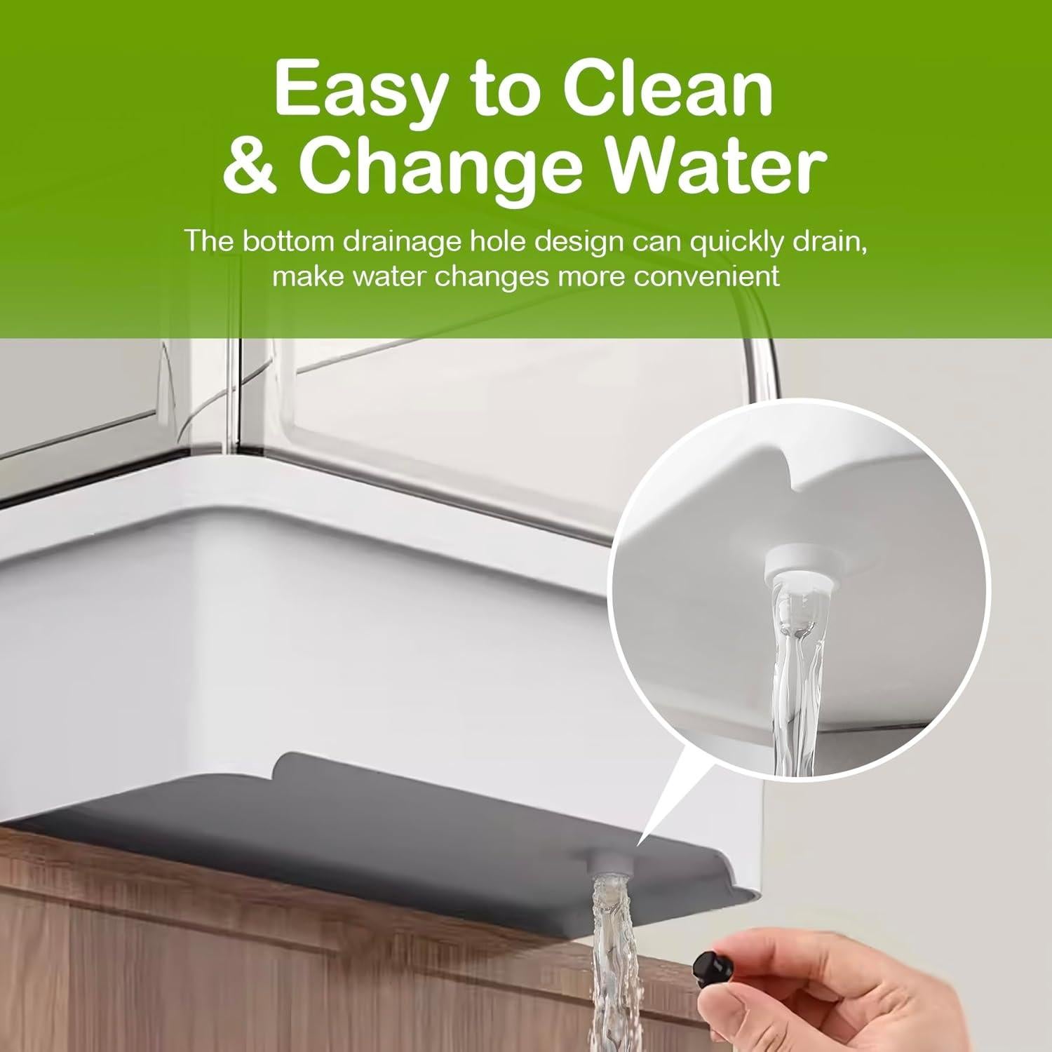 Kit de Hábitat para Tortugas Clioran 43.5x26x22cm Acuario