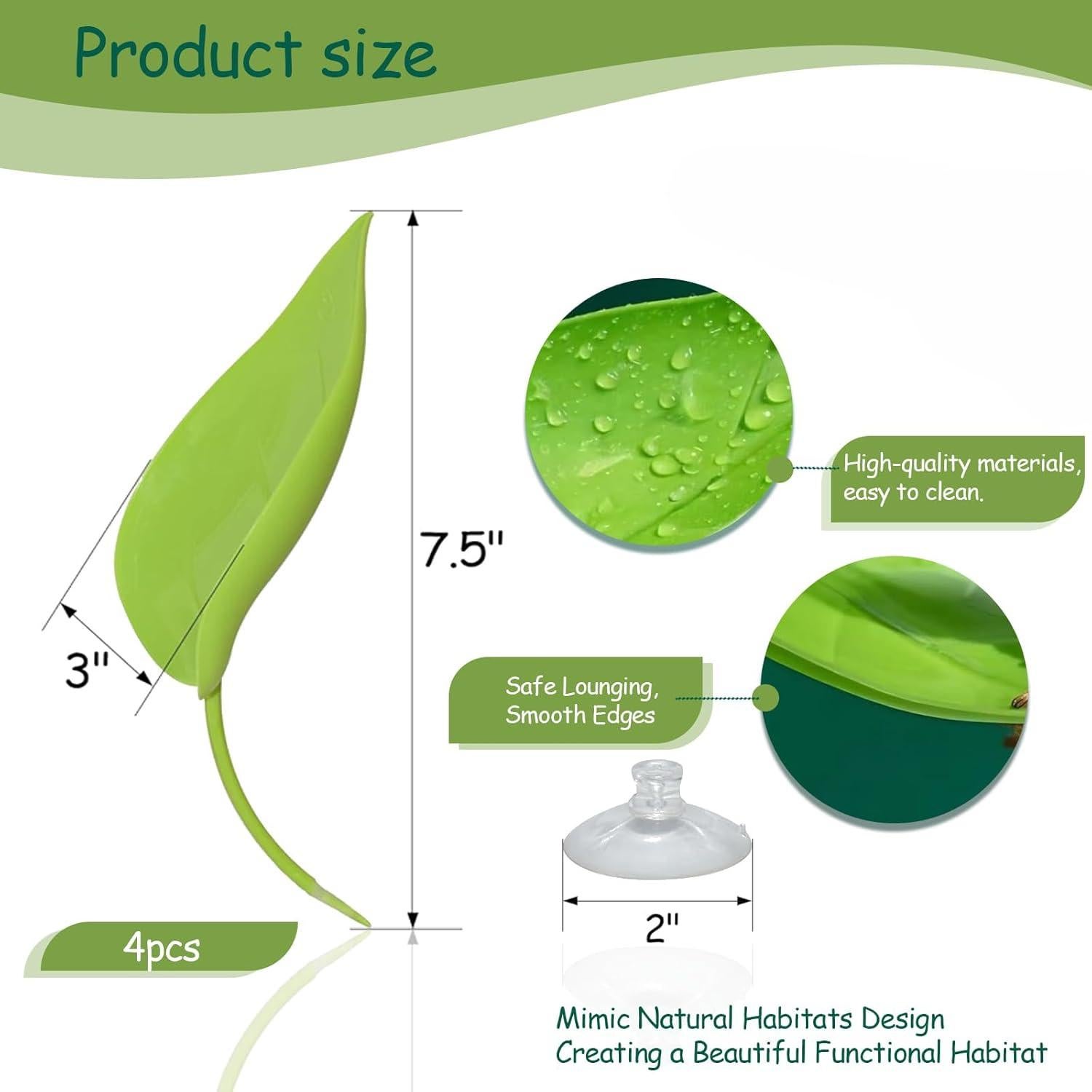 Juego de Plataforma para Tortugas HISAKYST 4PCS Verde