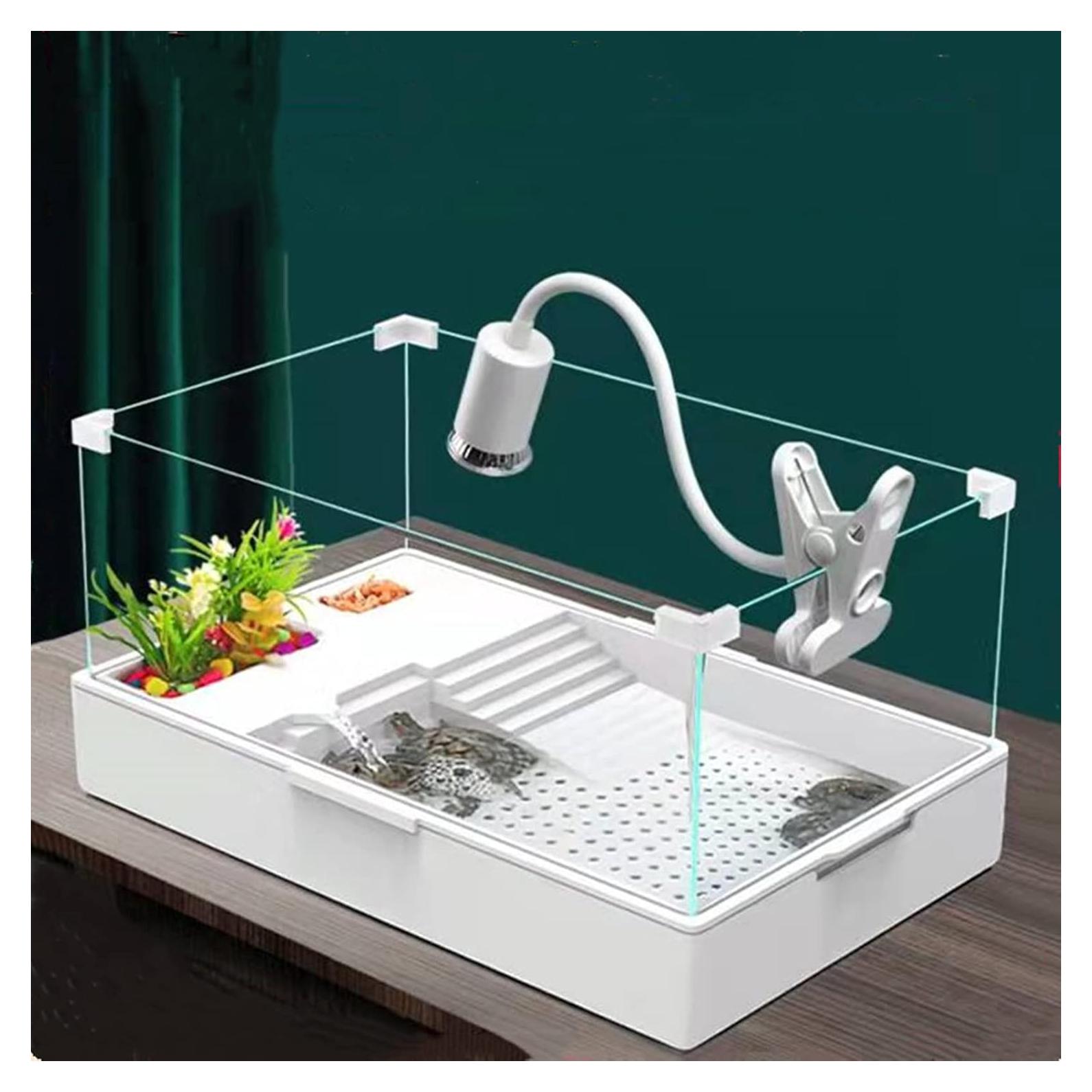 Acuario para Tortugas Geegoods 40x30x25.4cm con Bomba de Agua