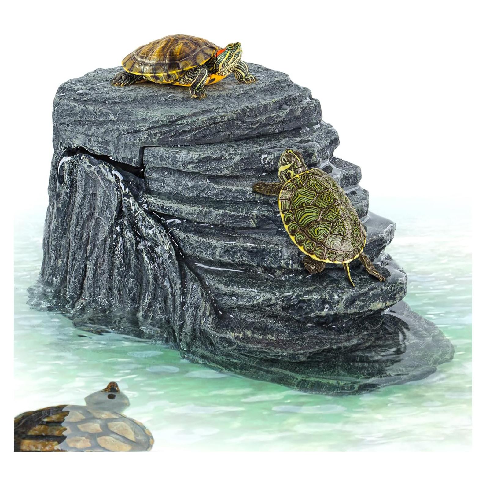 Filtro Acuario REPTIZOO 92GPH con Plataforma de Sol y Bio-Filtración