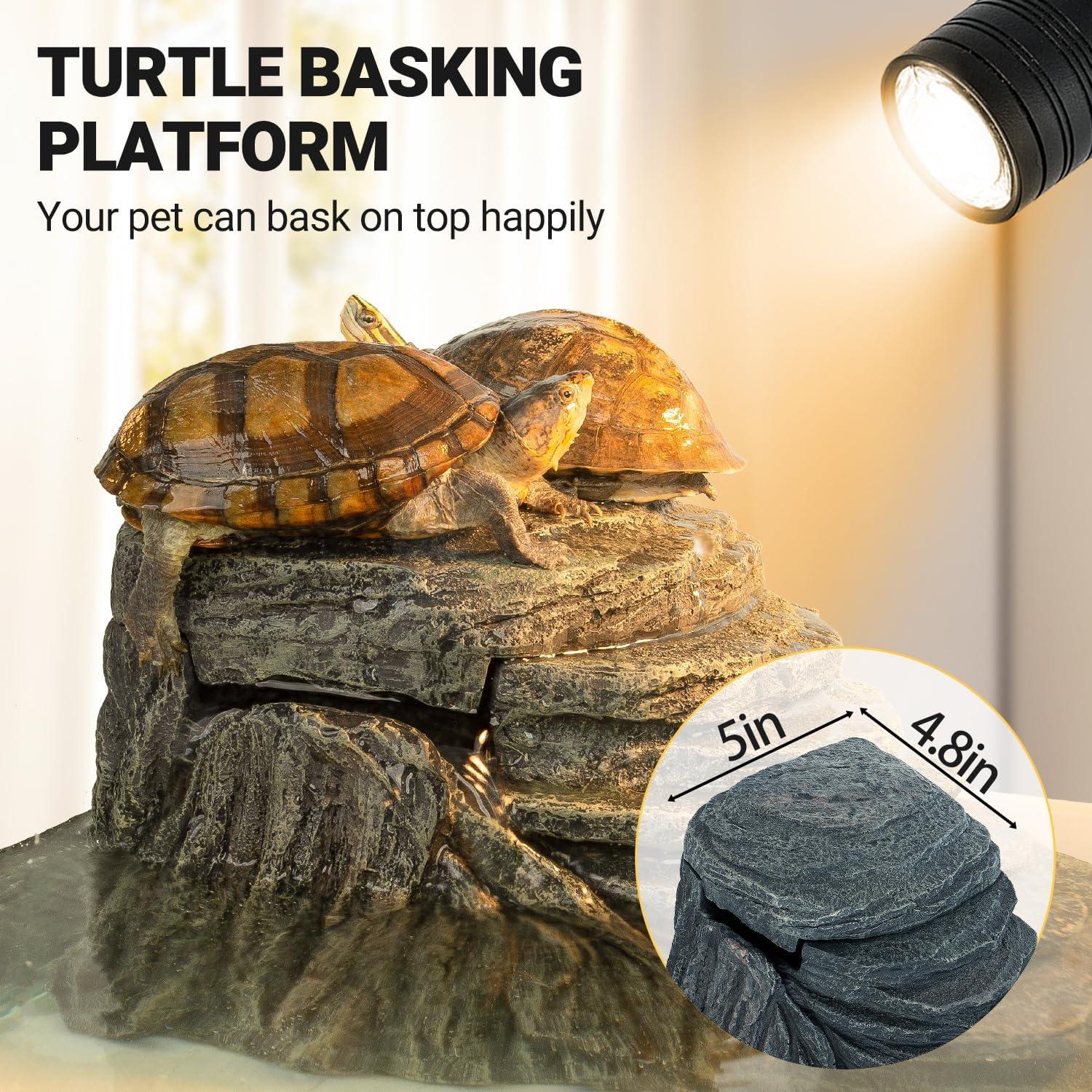 Filtro Acuario REPTIZOO 92GPH con Plataforma de Sol y Bio-Filtración