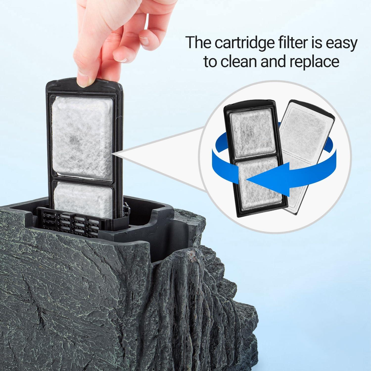 Filtro Acuario REPTIZOO 92GPH con Plataforma de Sol y Bio-Filtración