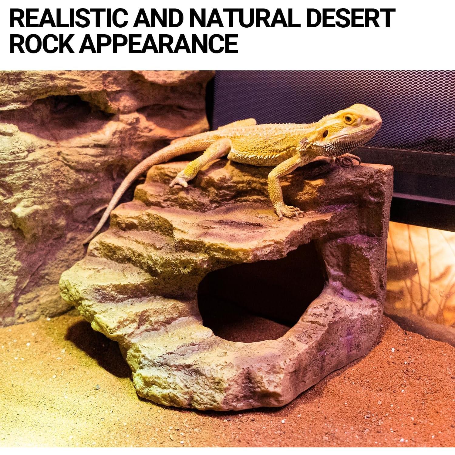 Cueva de Escondite para Reptiles REPTIZOO 17.78cm Resina