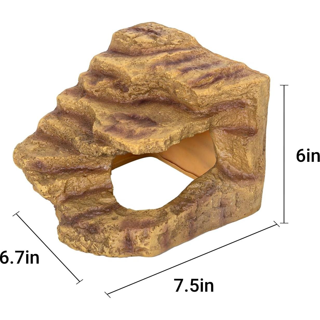 Cueva de Escondite para Reptiles REPTIZOO 17.78cm Resina