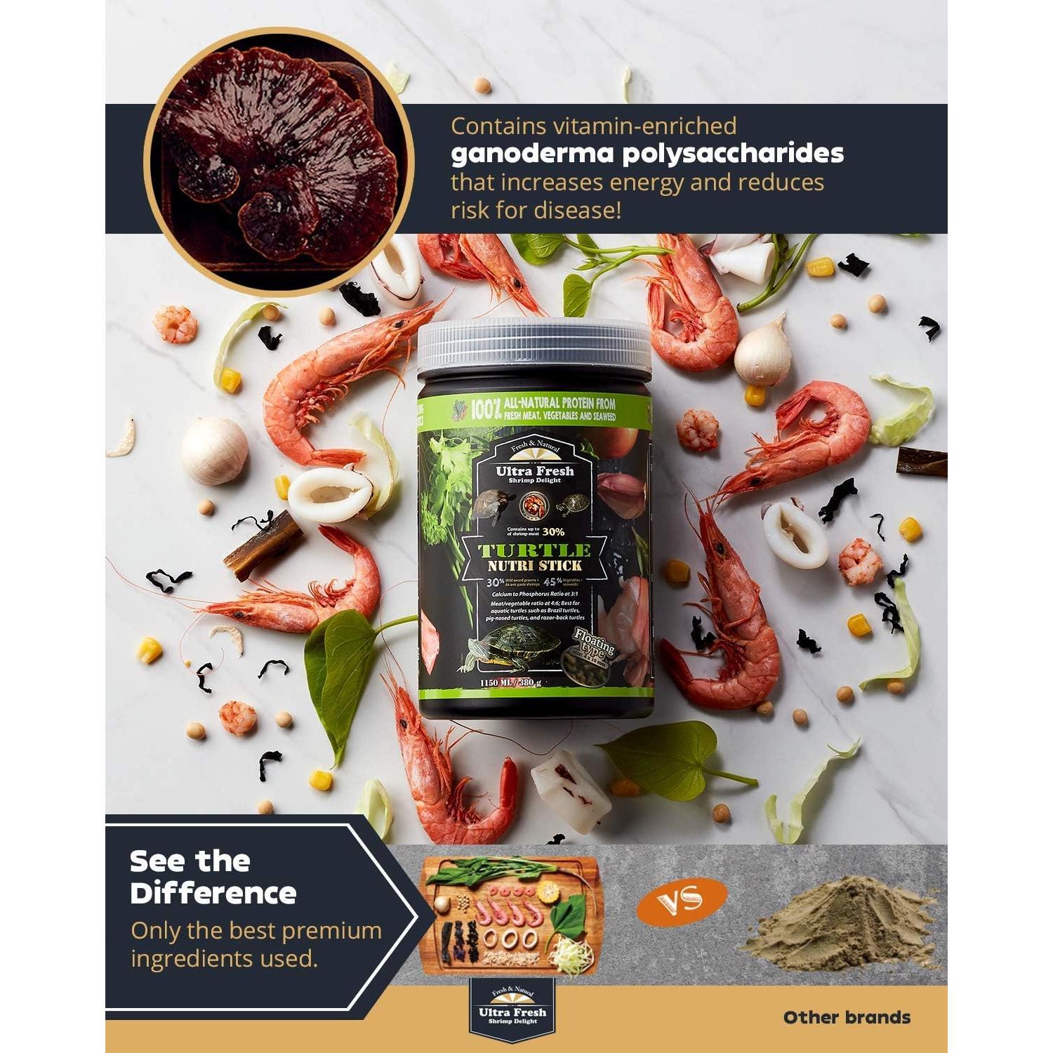 Alimento para Tortugas Ultra Fresh 380g - Camarón Espada Natural