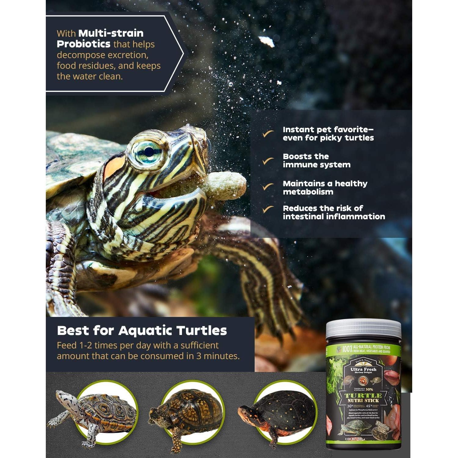 Alimento para Tortugas Ultra Fresh 380g - Camarón Espada Natural