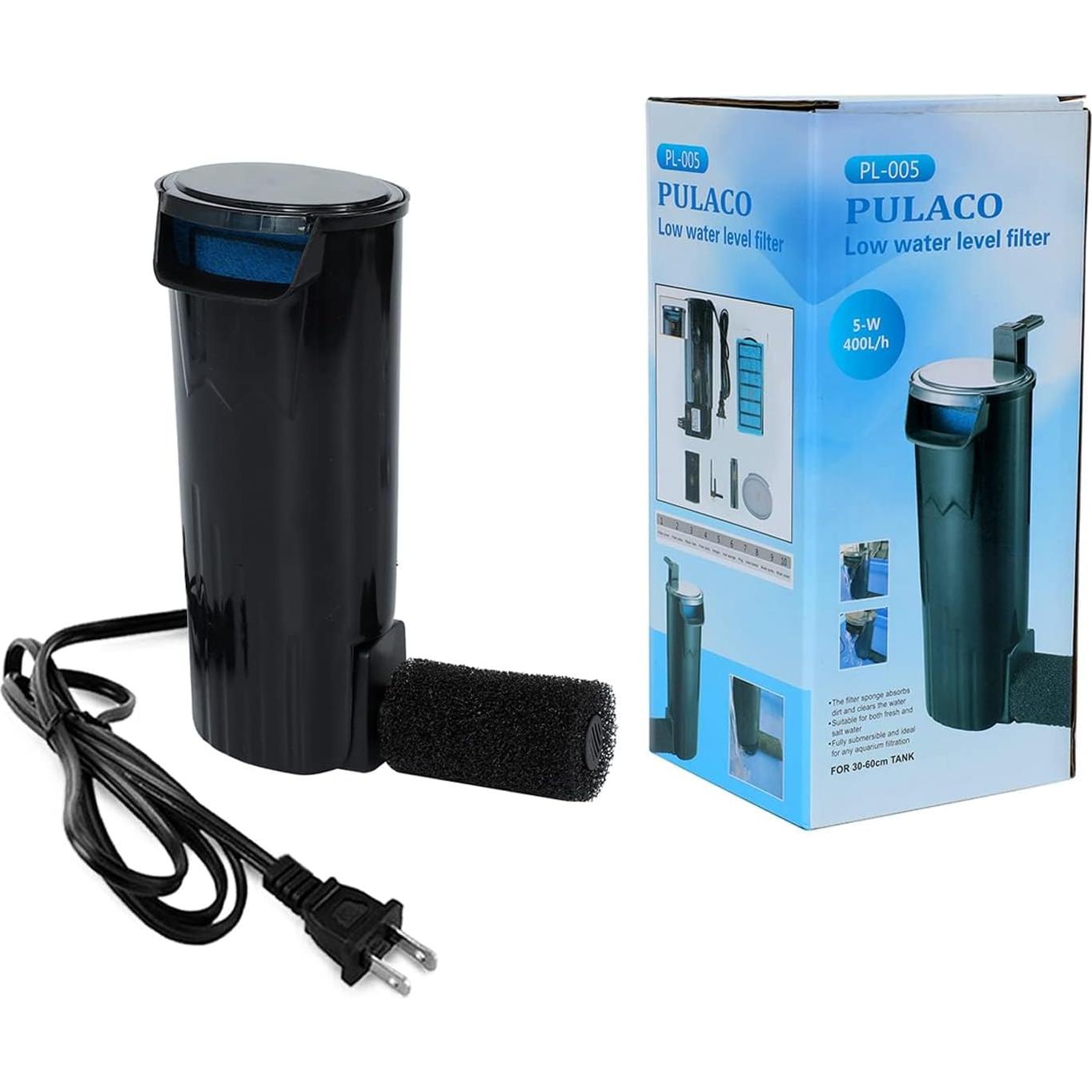 Filtro Interno PULACO para Acuario 75.71L, Silencioso y Eficiente