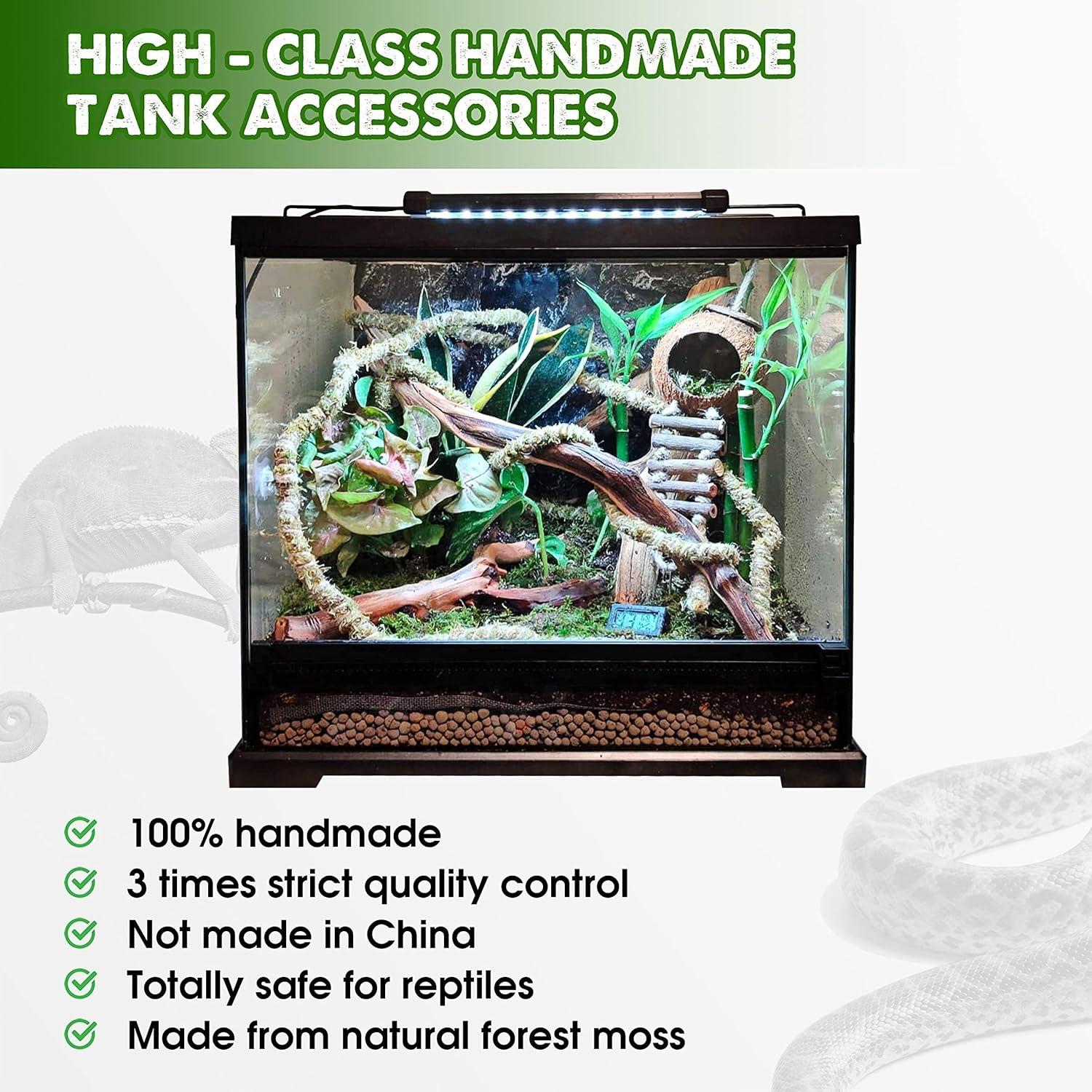 Vid de Reptil Flexible Duspro 3m con Musgo Natural para Terrario