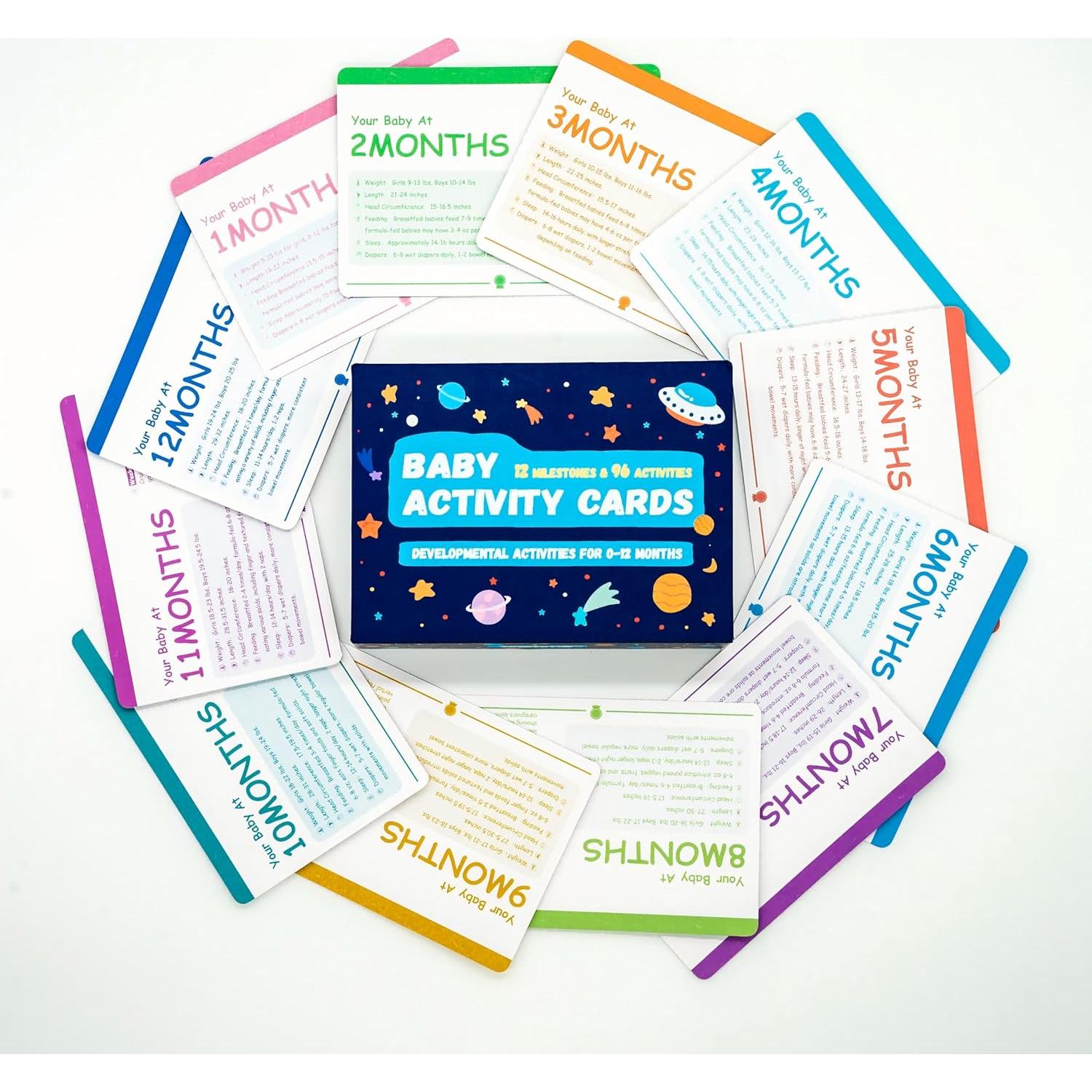 Tarjetas de Actividad para Bebés 0-12 Meses - 96 Hitos Esenciales