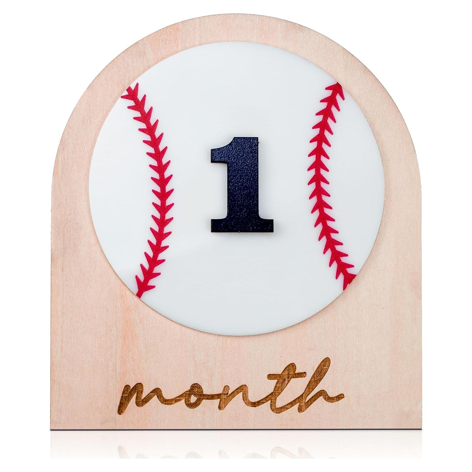 Hitos Mensuales de Bebé de Madera OENIZI - Set de 12 Discos