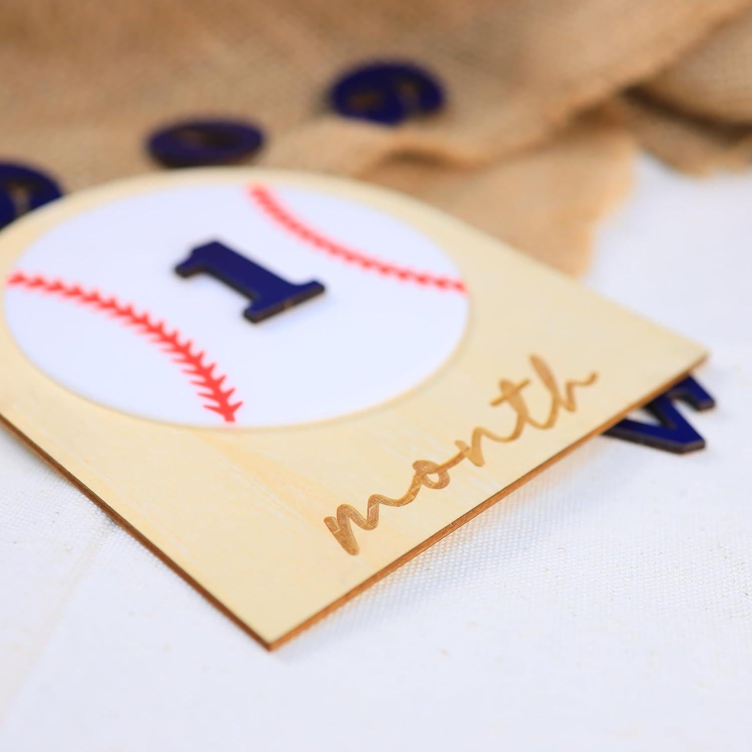 Hitos Mensuales de Bebé de Madera OENIZI - Set de 12 Discos