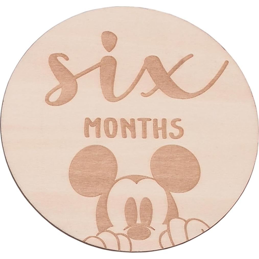 Tarjetas de Hitos de Madera Disney Baby Mickey Mouse - 12 Piezas