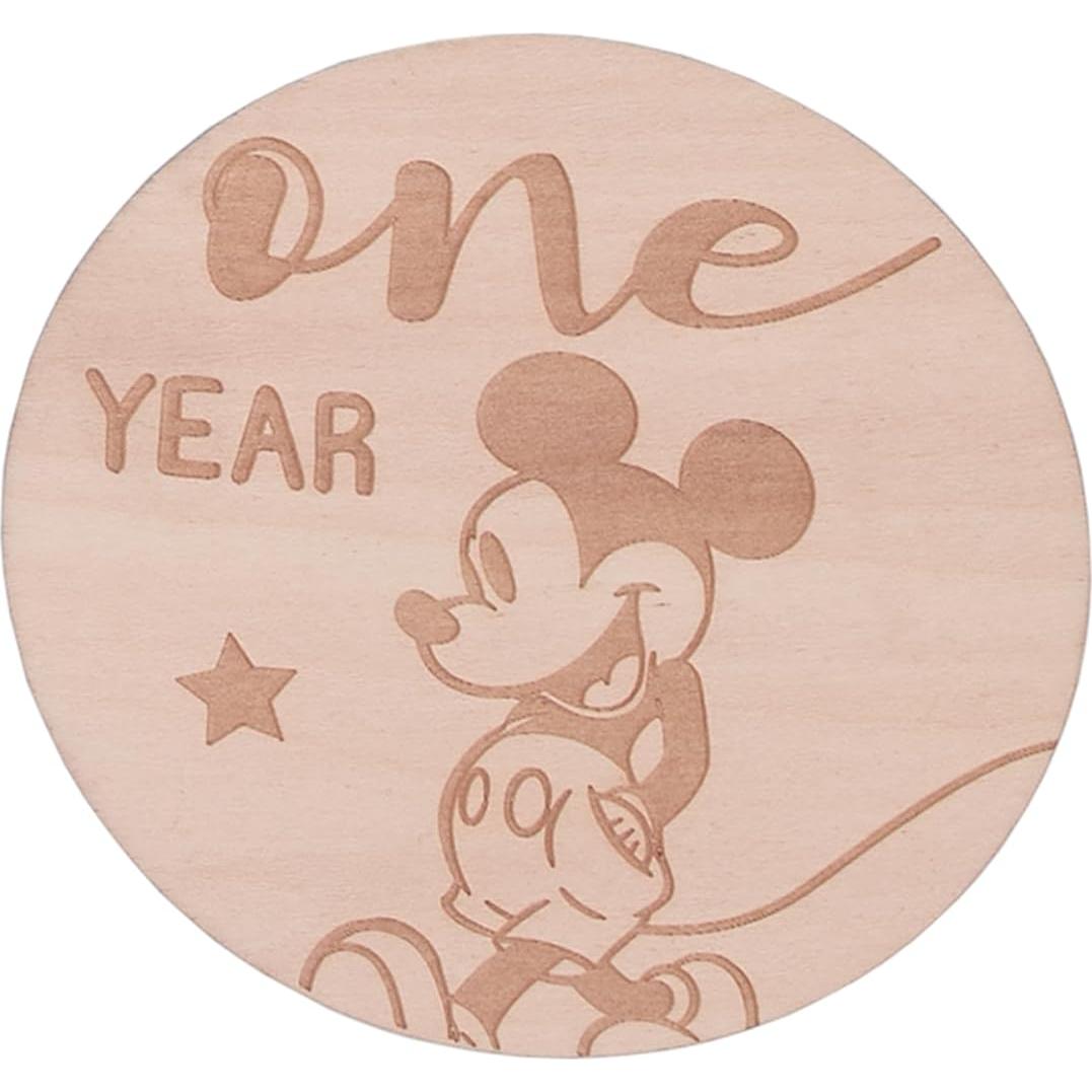 Tarjetas de Hitos de Madera Disney Baby Mickey Mouse - 12 Piezas