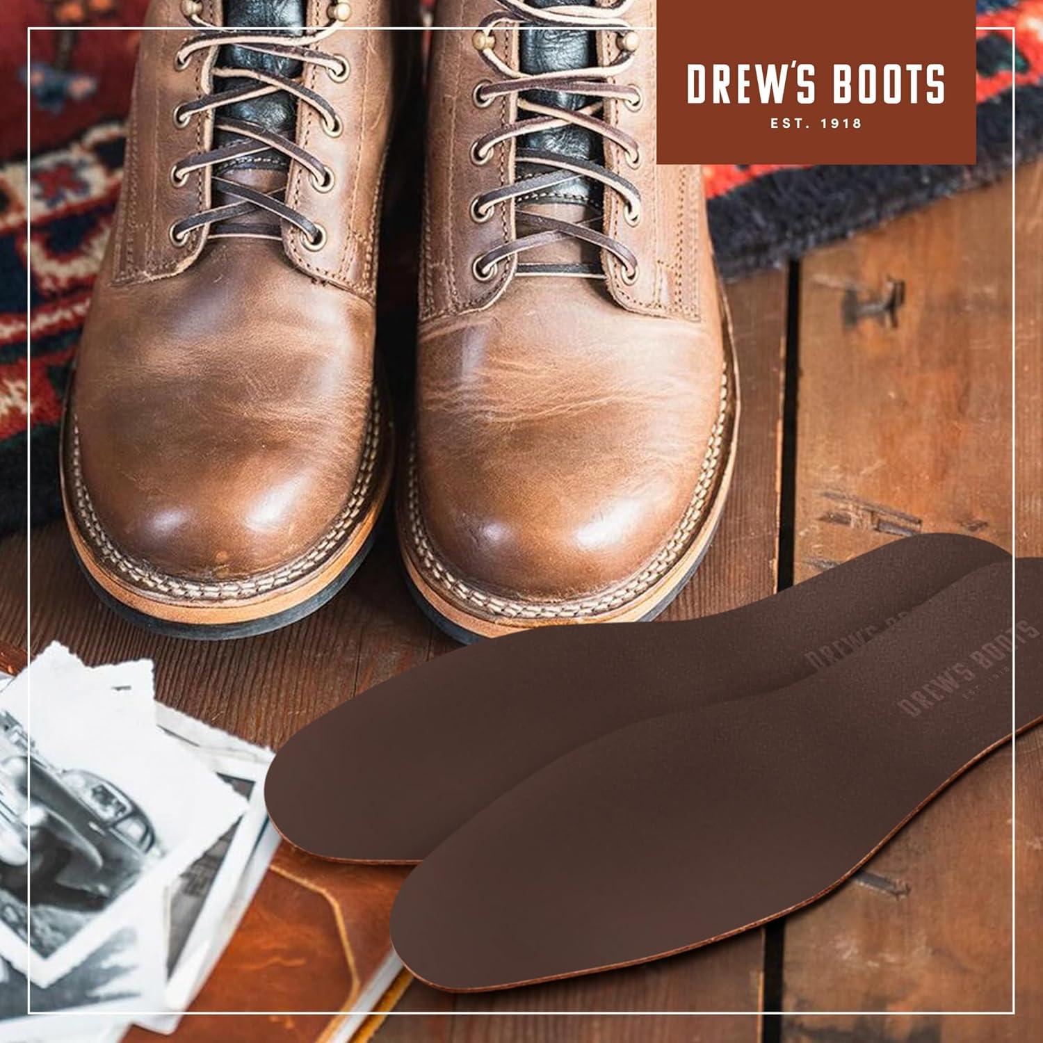 Plantillas de Cuero Drew para Botas - Comodidad y Soporte