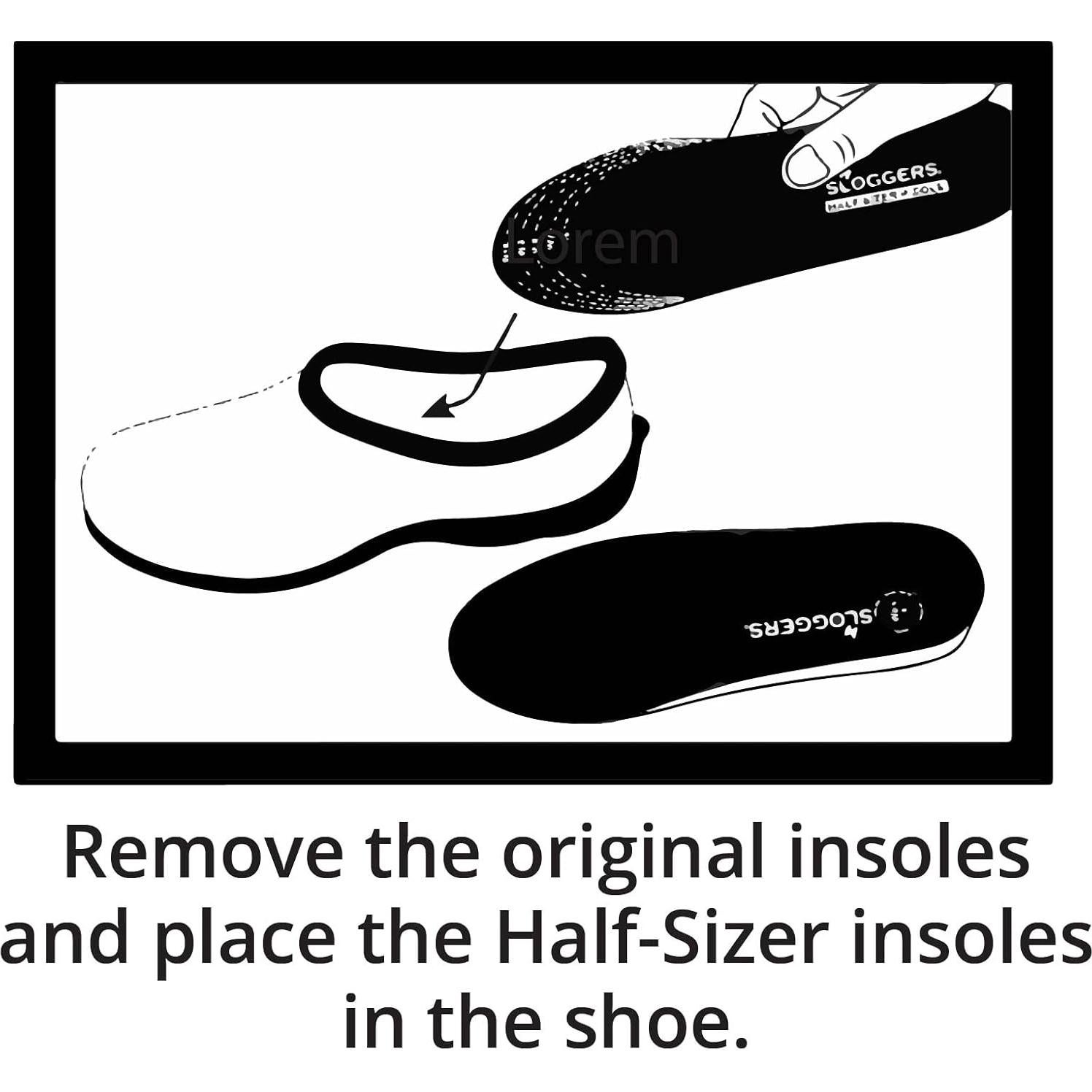 Plantillas de media talla Sloggers para hombres 11/12 - Confort