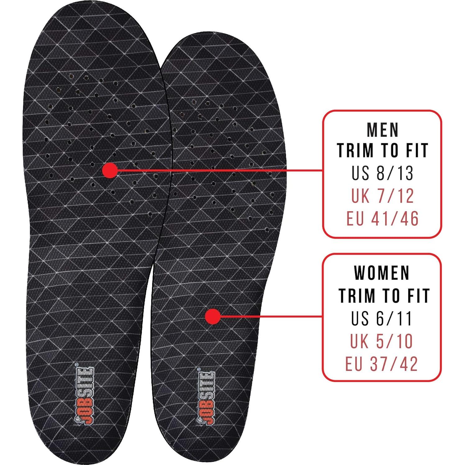 Plantillas de Gel Jobsite Recortables Talla Única 30.5cm