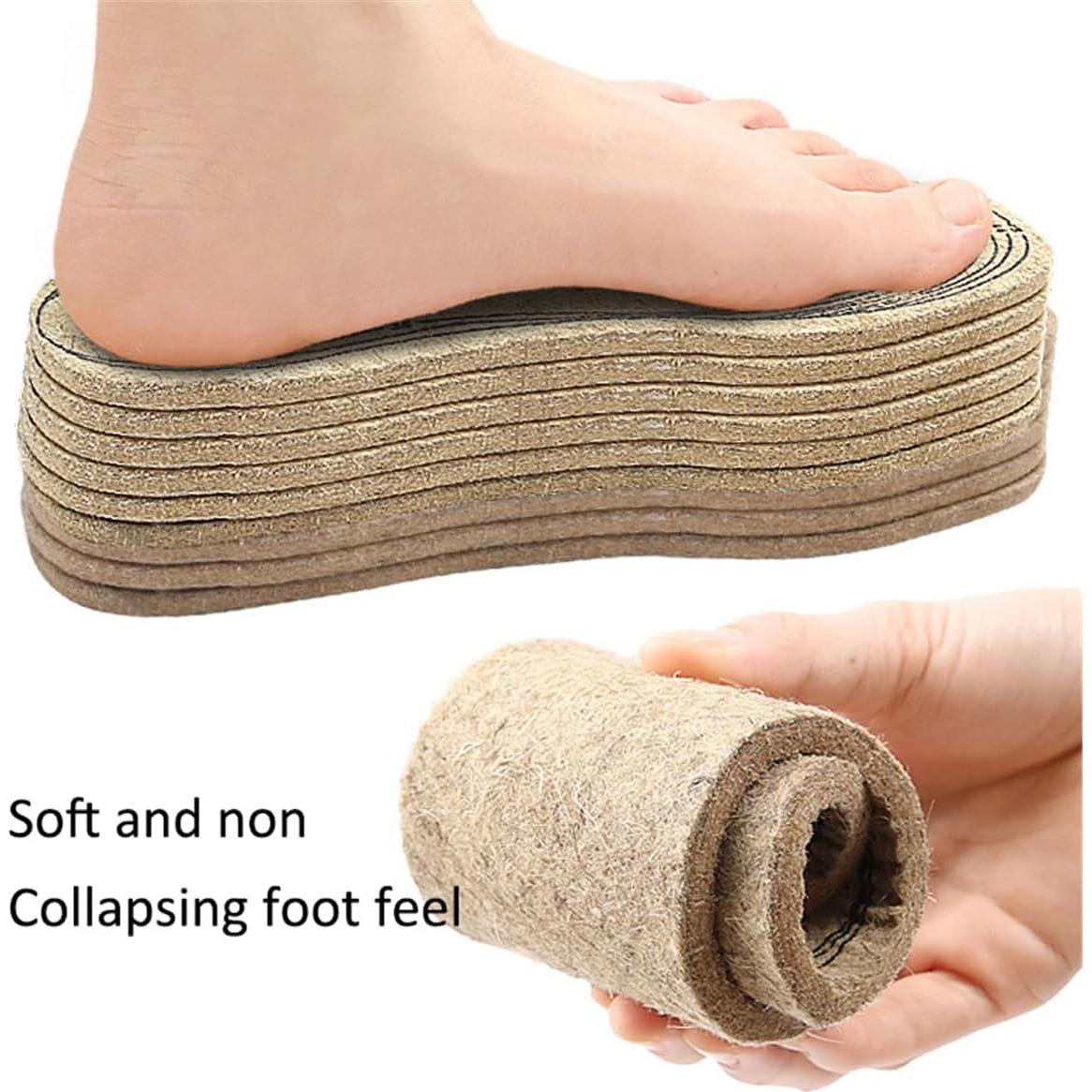 Plantillas de Fieltro de Lana Price Xes, 3 Pares, 65 mm, Beige