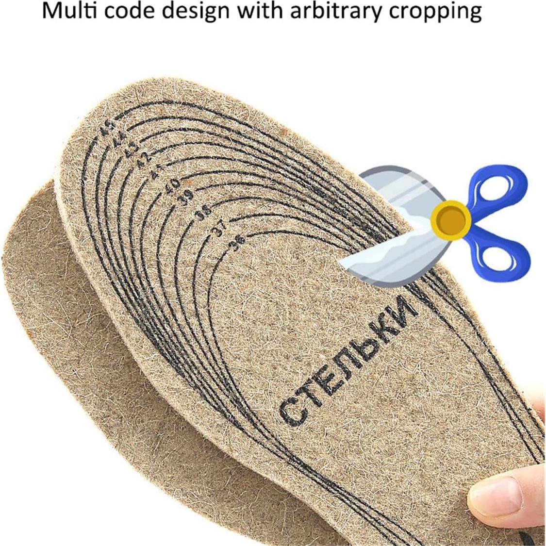 Plantillas de Fieltro de Lana Price Xes, 3 Pares, 65 mm, Beige