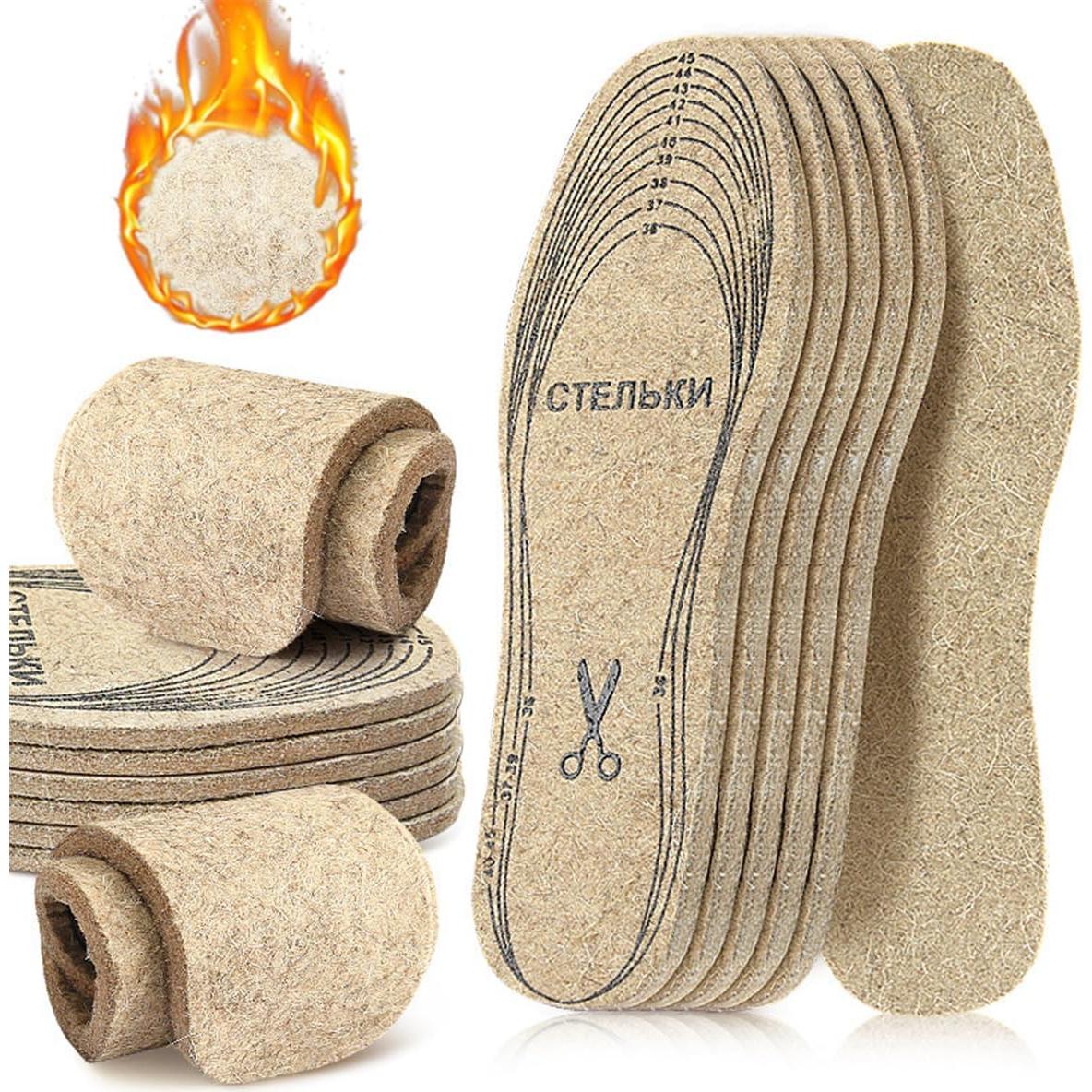 Plantillas de Fieltro de Lana Price Xes, 3 Pares, 65 mm, Beige