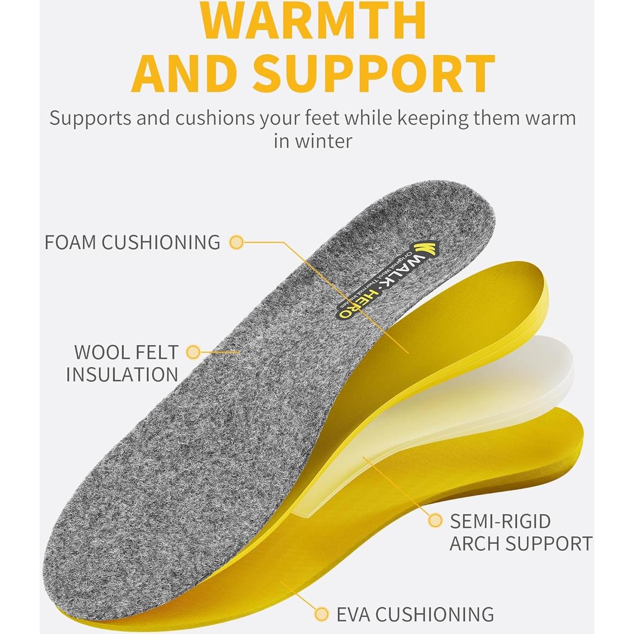 Plantillas de Lana Walkhero para Alivio de Fascitis Plantar