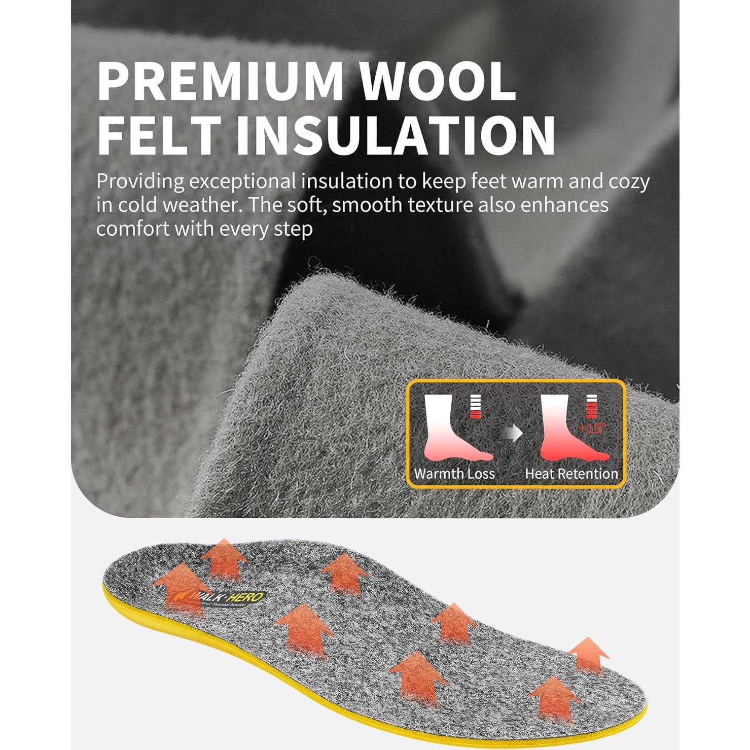 Plantillas de Lana Walkhero para Alivio de Fascitis Plantar