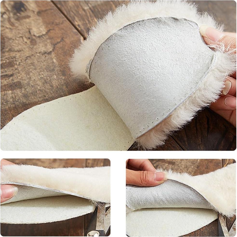 Plantillas de Piel de Oveja y Lana de Cordero - 2 Pares US 9