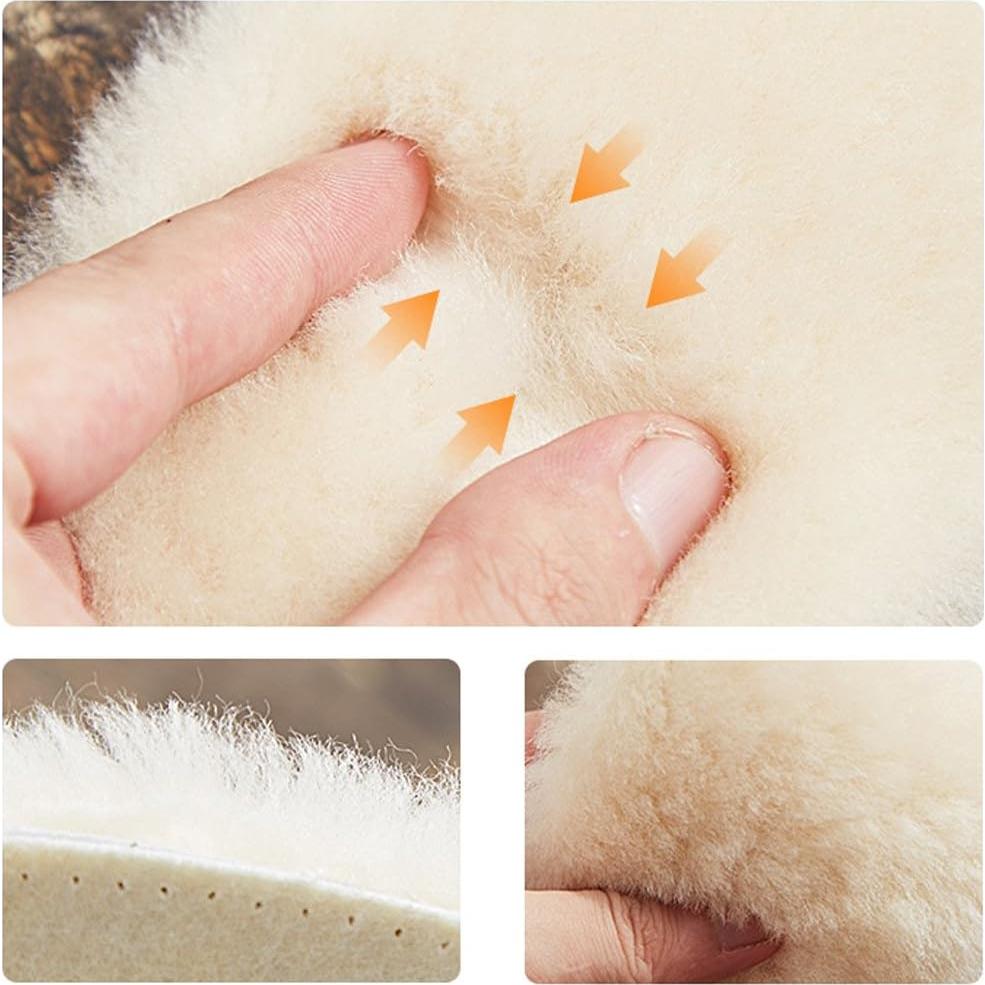 Plantillas de Piel de Oveja y Lana de Cordero - 2 Pares US 9