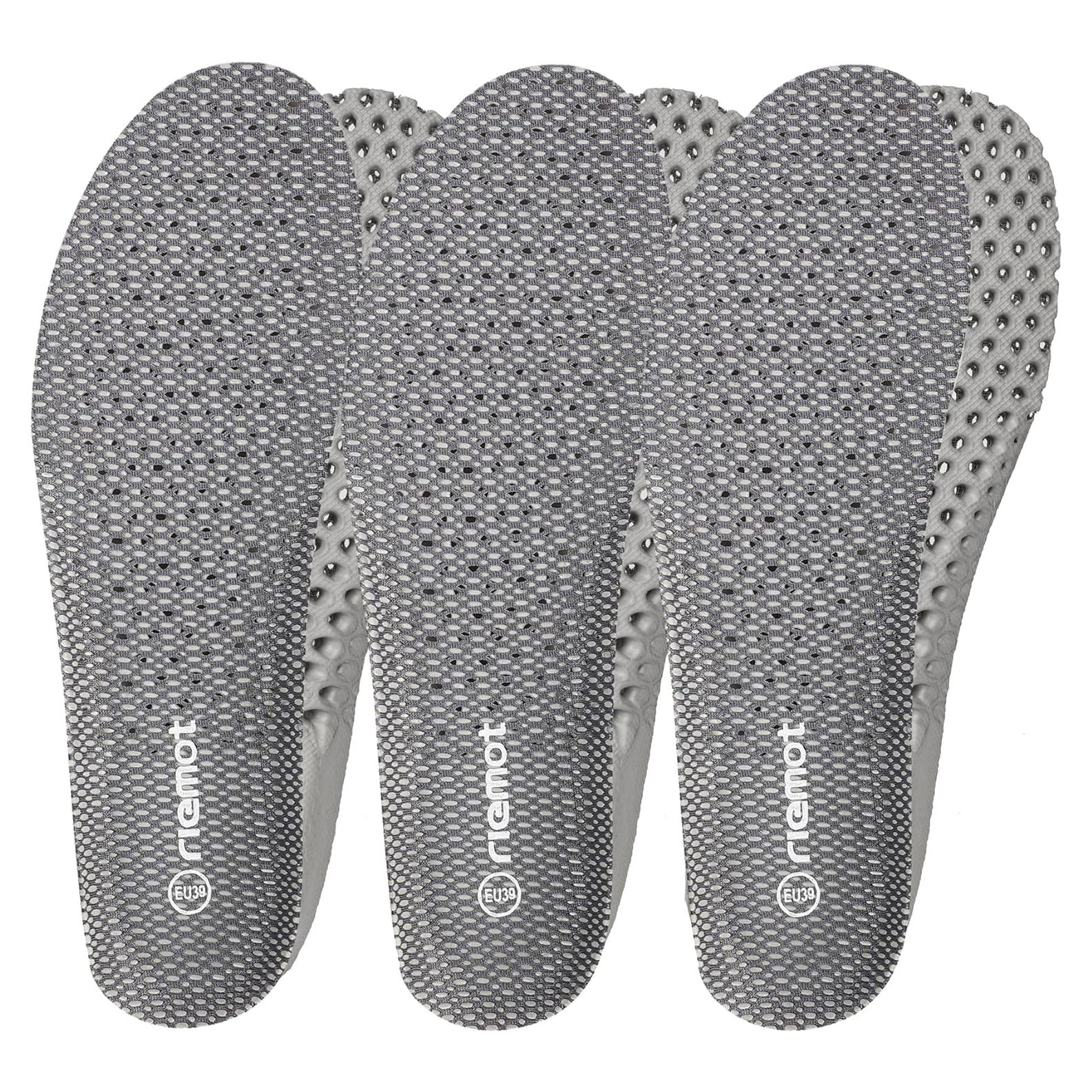 Plantillas Transpirables Riemot para Zapatos Hombre US14 Gris