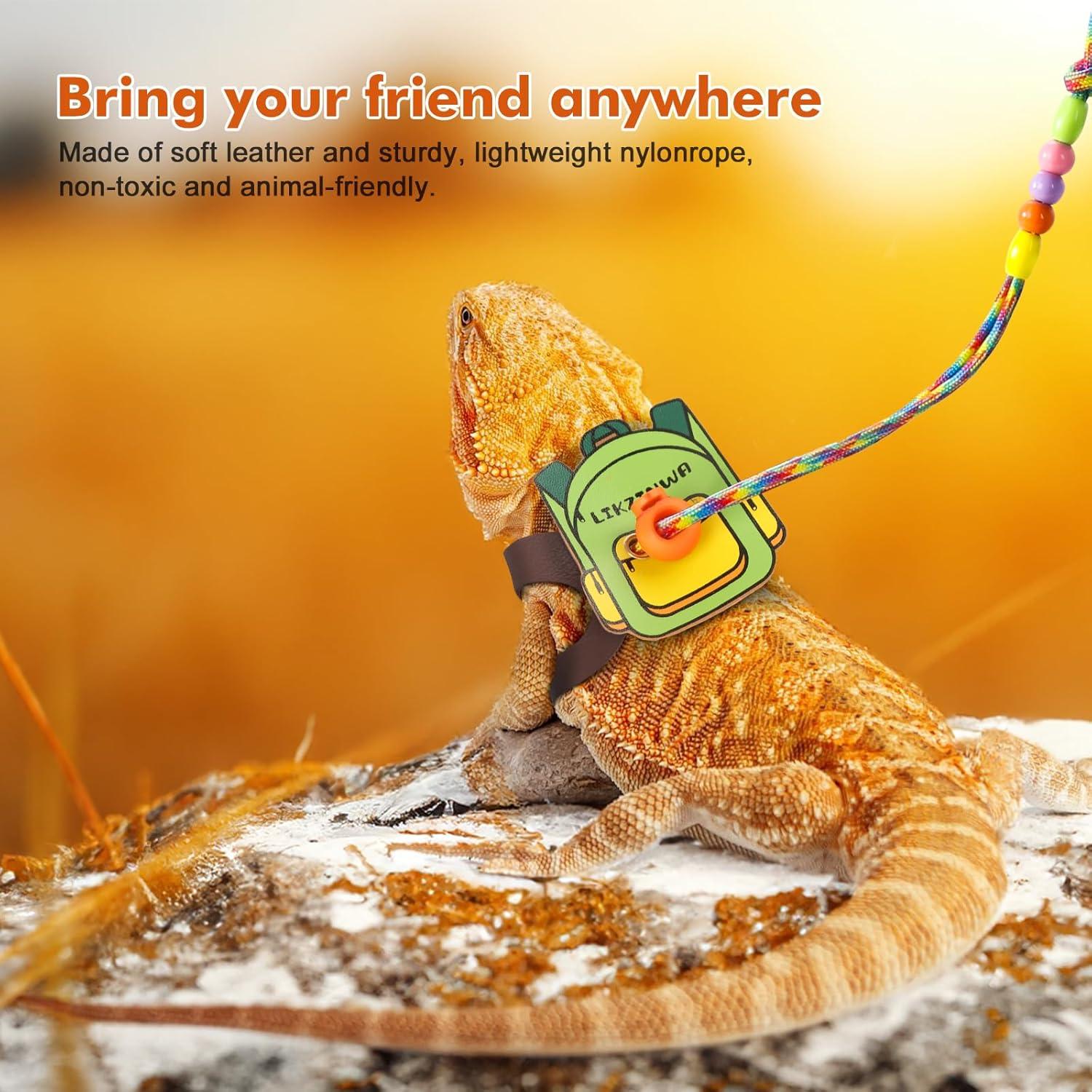 Arnés Ajustable para Lagartija Dragón Barbudo Likzinwa - 4 Tamaños