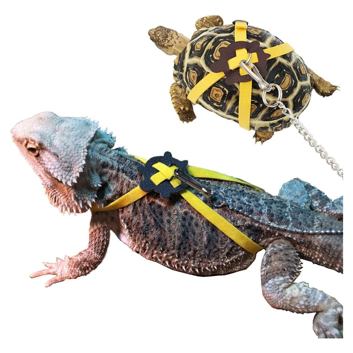 Correa Arnés para Tortuga Vehomy 120cm Amarillo Ajustable
