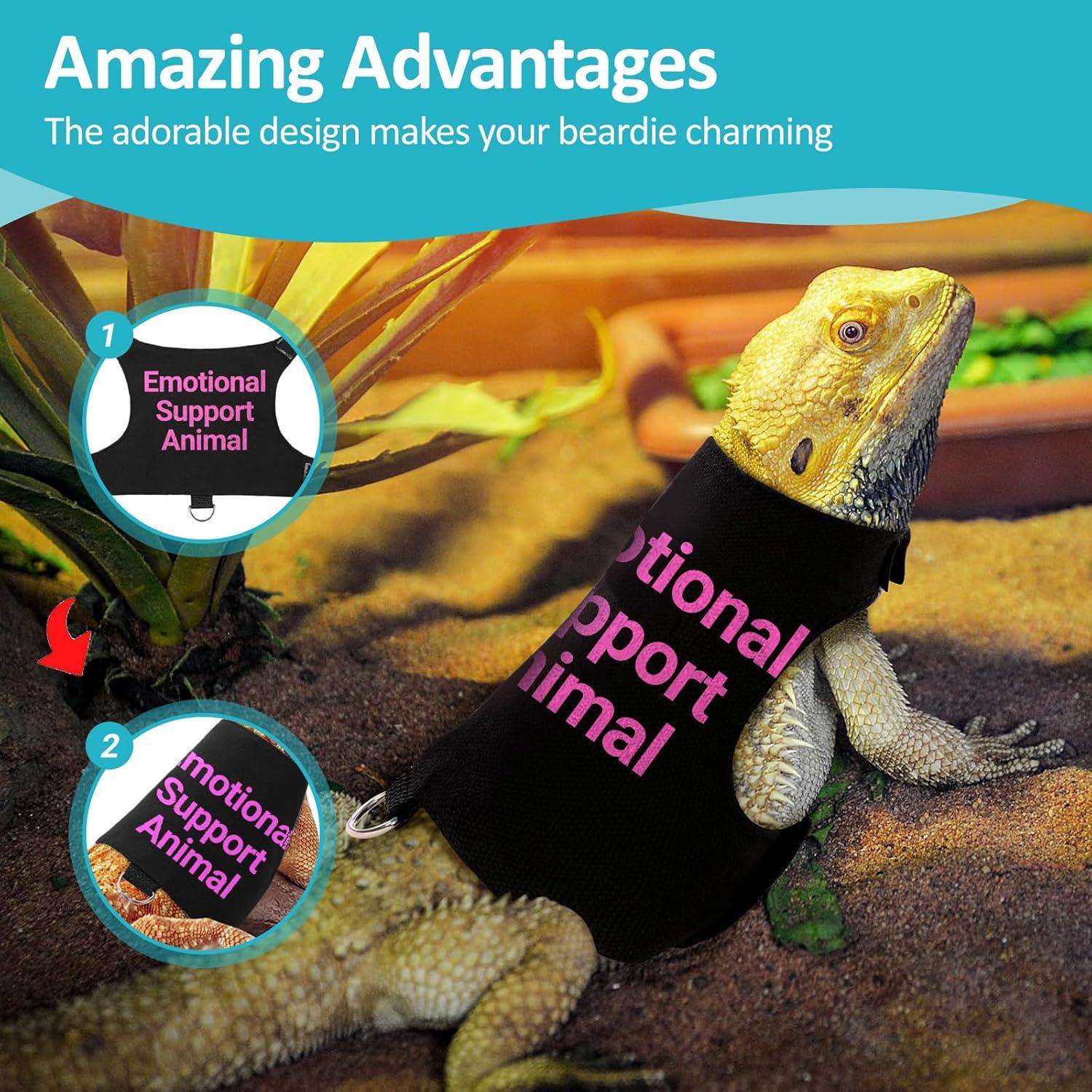 Arnés Ajustable para Lagartos HOKABLE Rosa - Correa Incluida