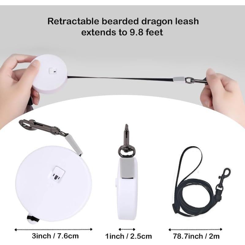 Correa y Arnés Ajustable HOKABLE para Dragón Barbudo - 3 Tamaños