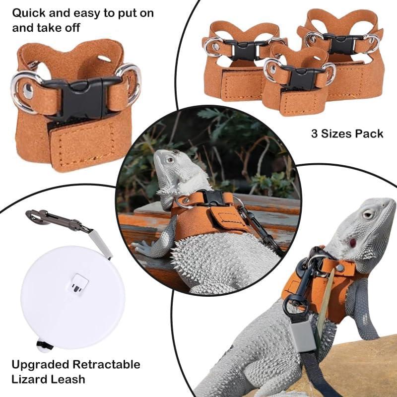 Correa y Arnés Ajustable HOKABLE para Dragón Barbudo - 3 Tamaños