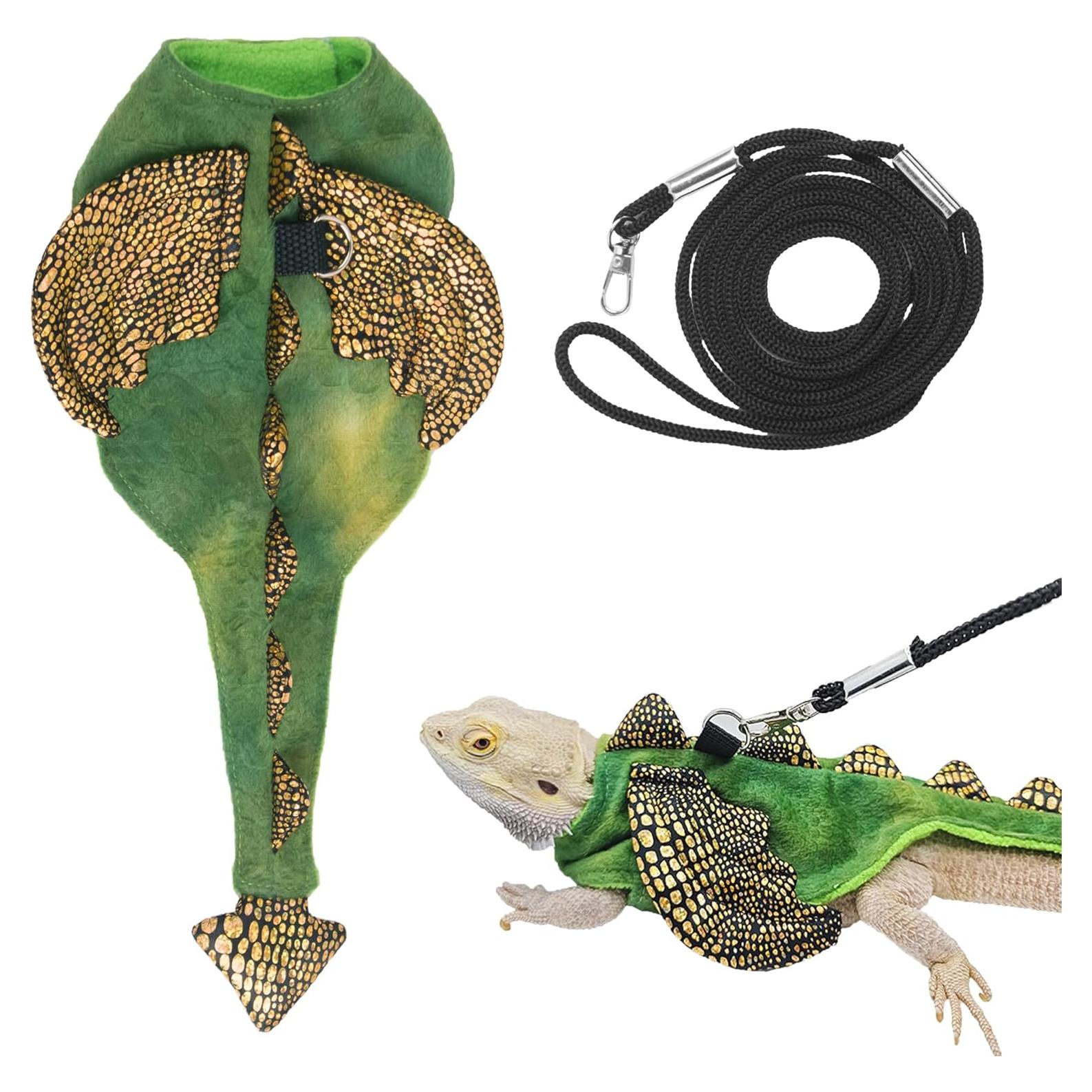 Conjunto Arnés y Correa Dragón Barbudo ADOGGYGO Pequeño
