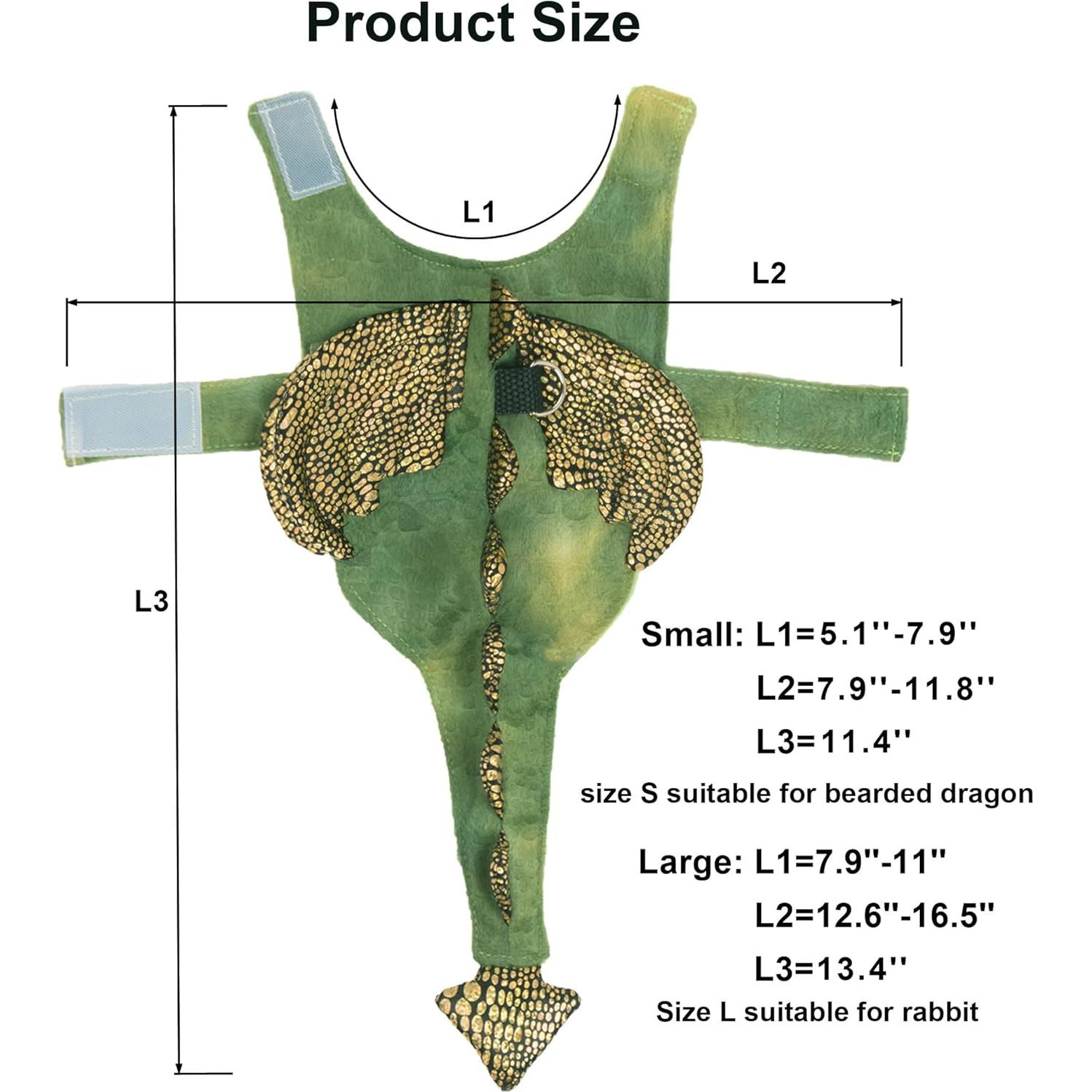 Conjunto Arnés y Correa Dragón Barbudo ADOGGYGO Pequeño