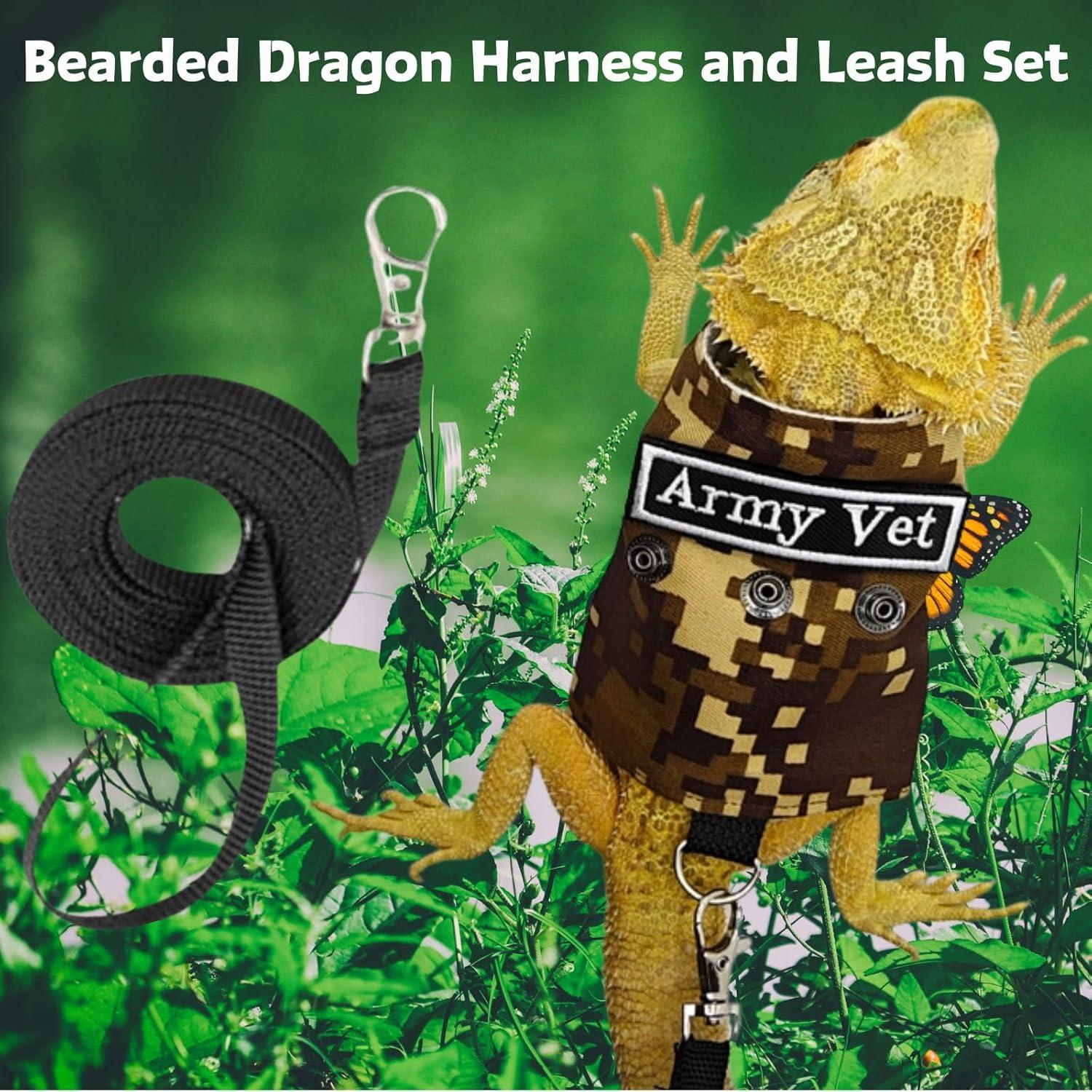 Conjunto Arnés y Correa para Dragón Barbudo KUNBIUH Ajustable