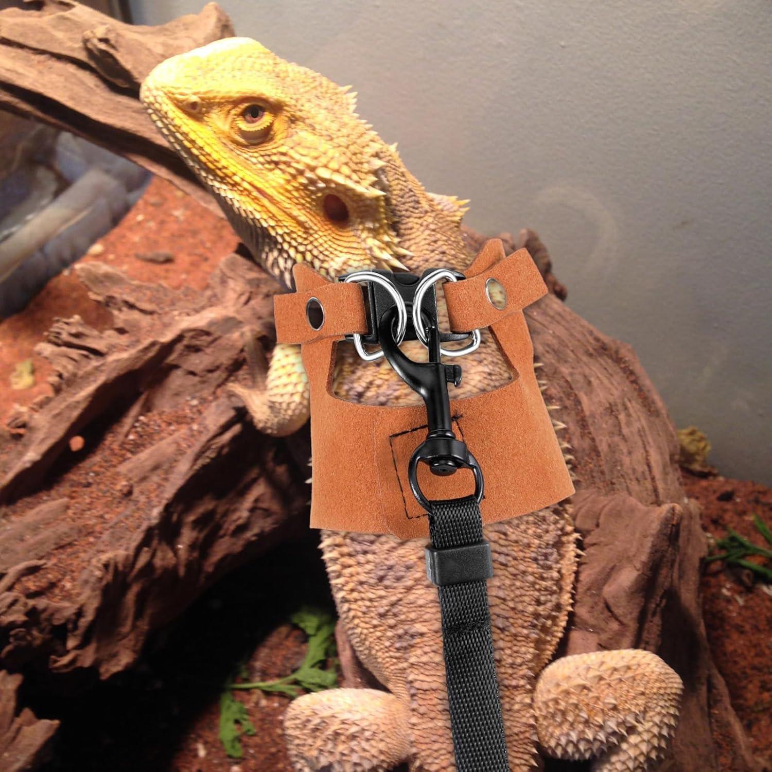 3Pack Arnés y Correa Ajustable para Dragón Barbudo Hpmjz