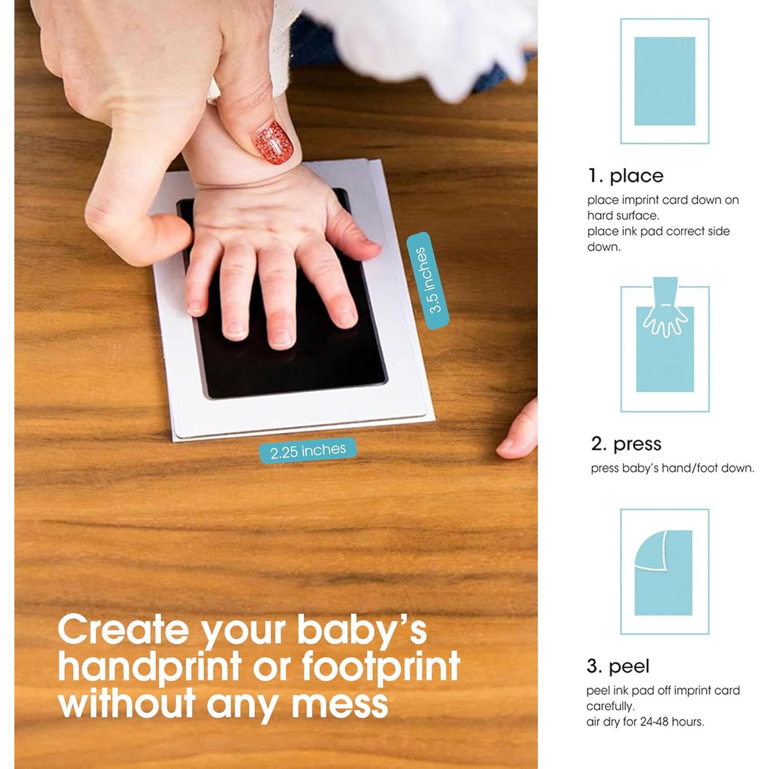 Kit Huellas Bebé Pearhead - Almohadilla Tinta Clean-Touch Negra