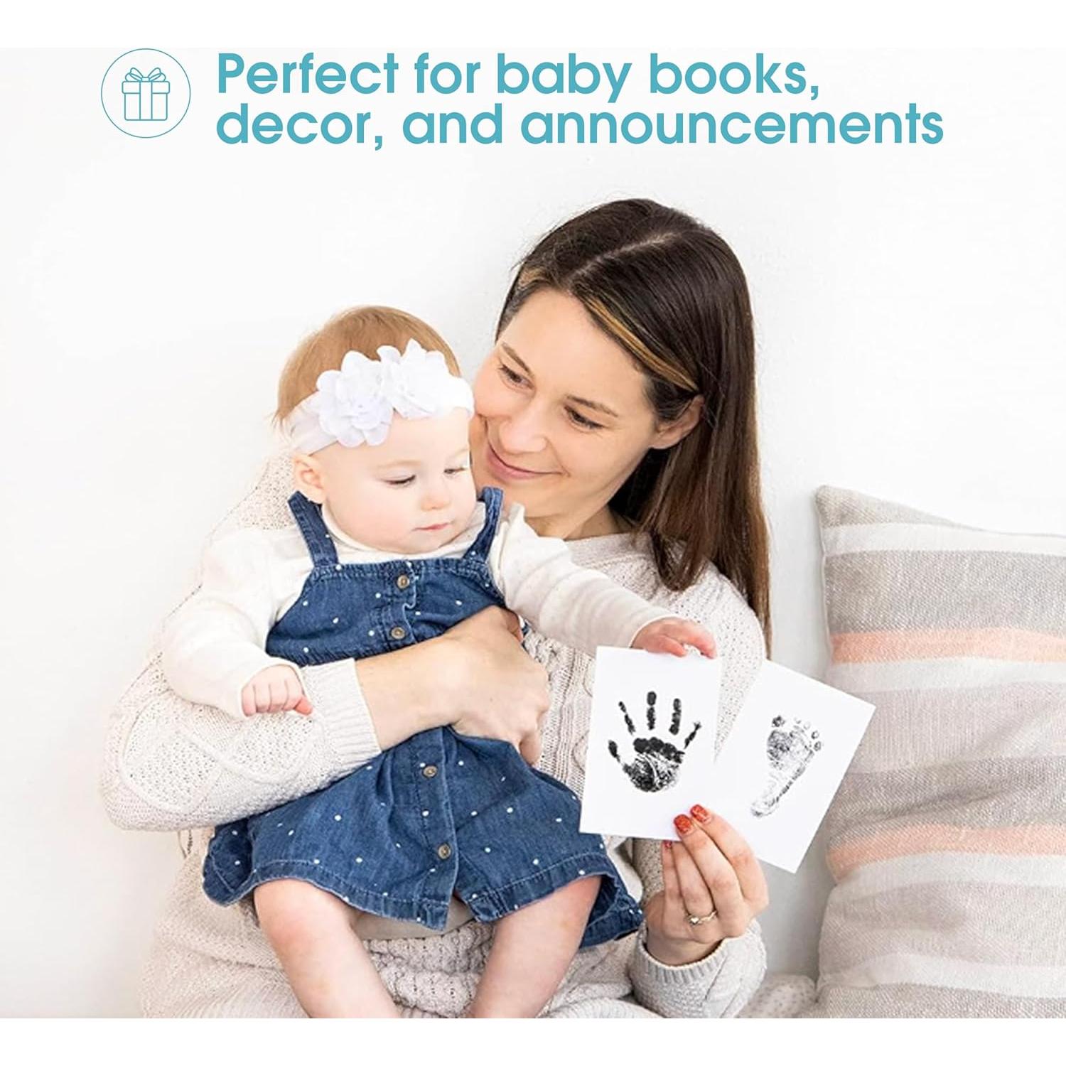 Kit Huellas Bebé Pearhead - Almohadilla Tinta Clean-Touch Negra