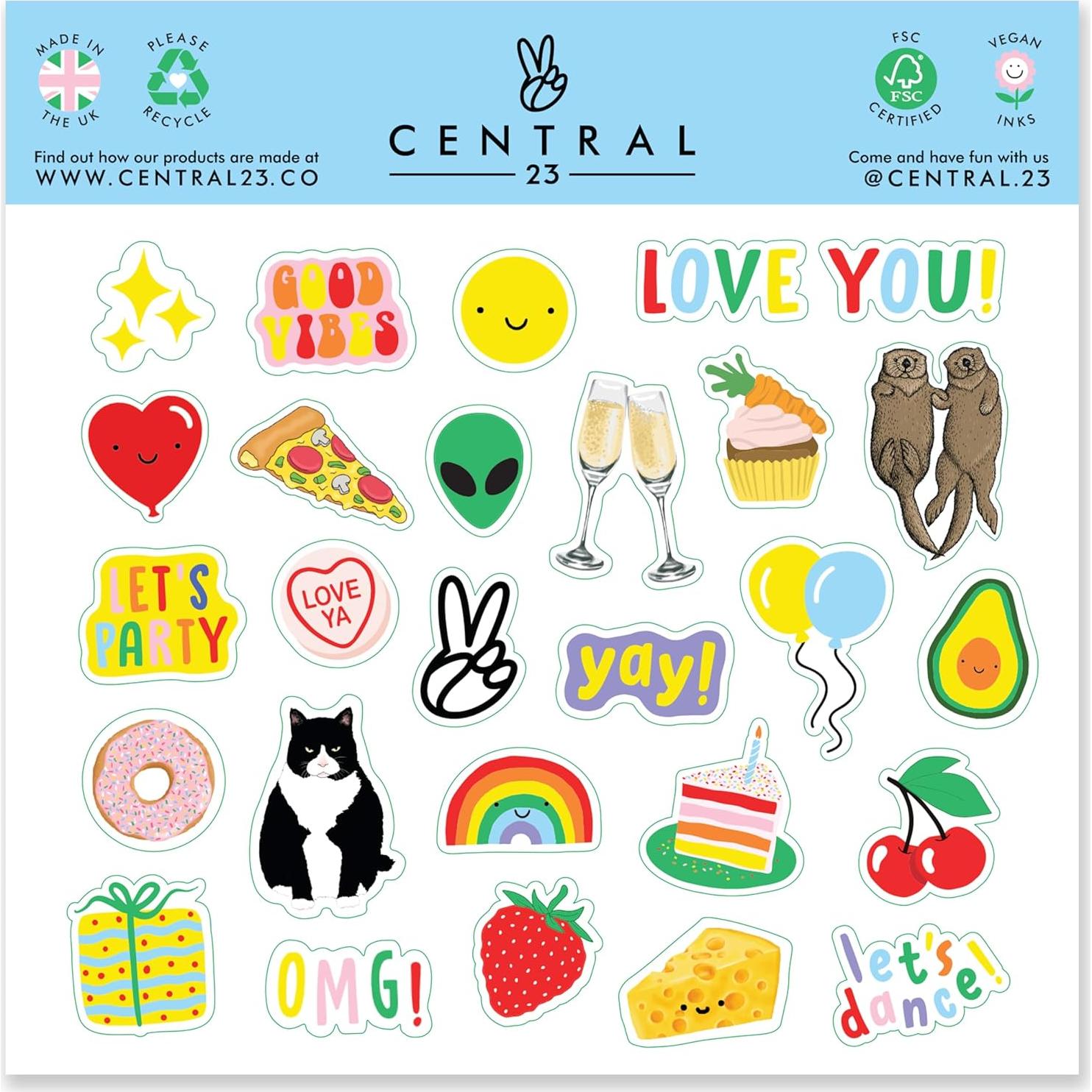 Tarjeta de Cumpleaños Niña 2 Años CENTRAL 23 con Stickers